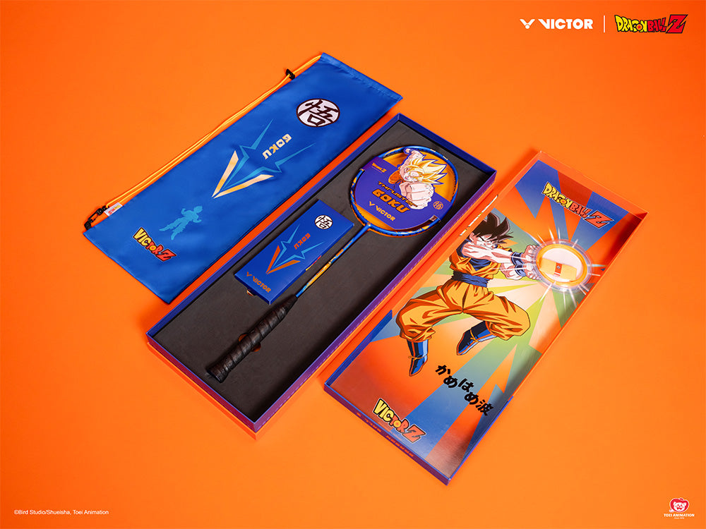 Victor X Dragon Ball Z Badminton Racket Gift Set [Nautical Blue] TK GOKU GB F - Premium Anime Sports Equipment for Dragon Ball Fans, Perfect for Tournaments & Collectors