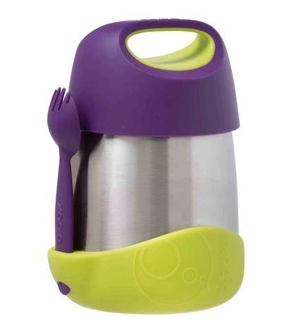 b.box Insulated Stainless Steel Food Jar - 12oz Leak-Proof Thermal Lunch Container for Kids & Adults, BPA-Free - Perfect for School, Work, Picnics & Travel (Passion Splash Color)