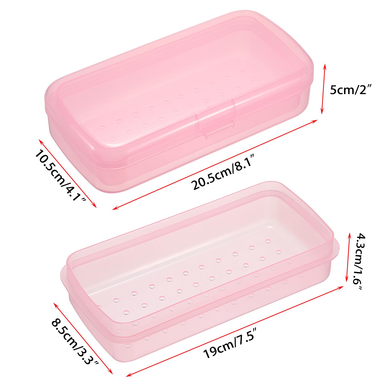 JUXYES Plastic Sterilizing Tray for Nail Art Tools - Portable UV Sterilizer Tray with Strainer & Transparent Storage Box for Tweezers, Manicure Accessories | Salon & Home Nail Care Organization Solution