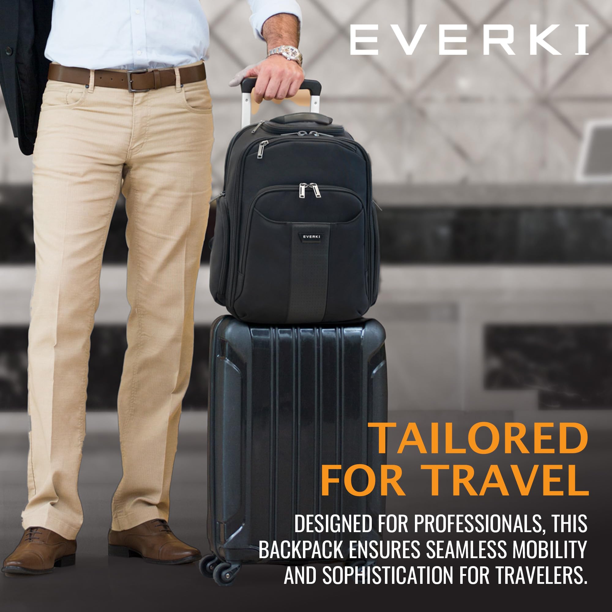 EVERKI Versa 2 Premium Business Laptop Backpack for Women & Men - 14.1