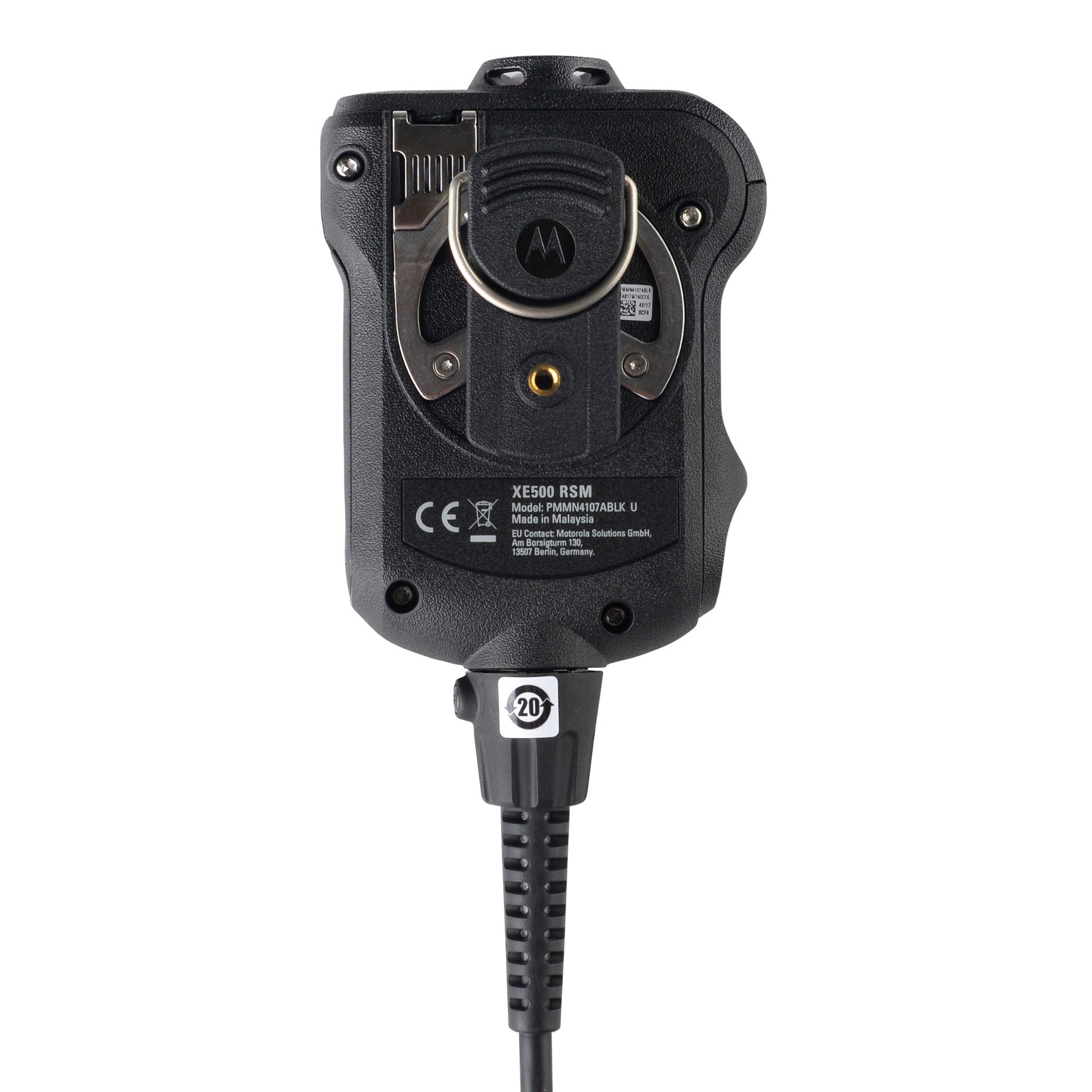 Motorola PMMN4107BBLK Remote Speaker Microphone - Two-Way Radio Accessory for Clear Communication | Perfect for Security, Construction & Outdoor Adventures