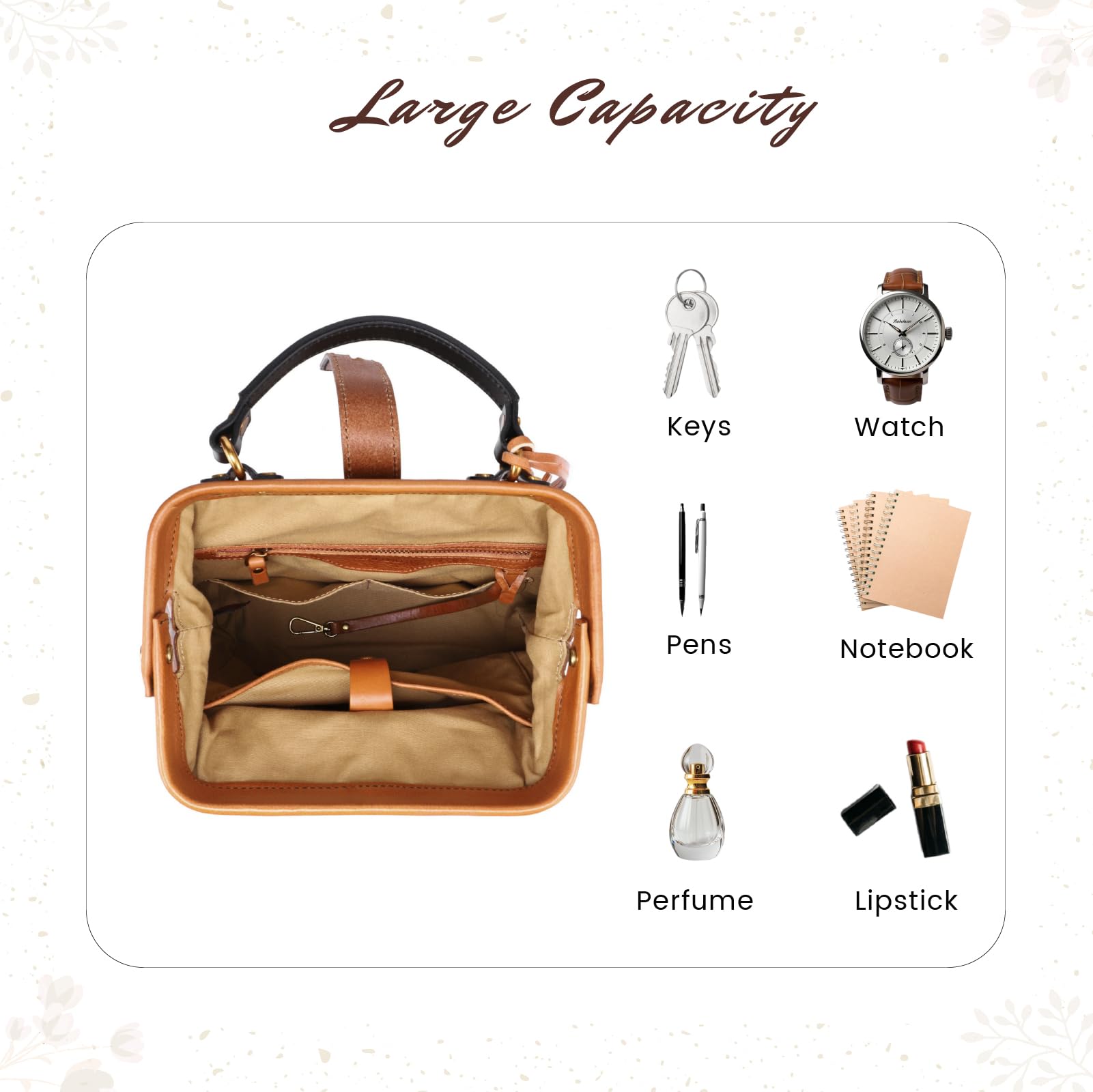 Genuine Leather Backpack Purse for Women - Convertible Shoulder Bag & Fashion Casual Backpack - Ladies Leather Shoulder Bag (Chestnut Ombre) - Perfect for Work, Travel & Everyday Use