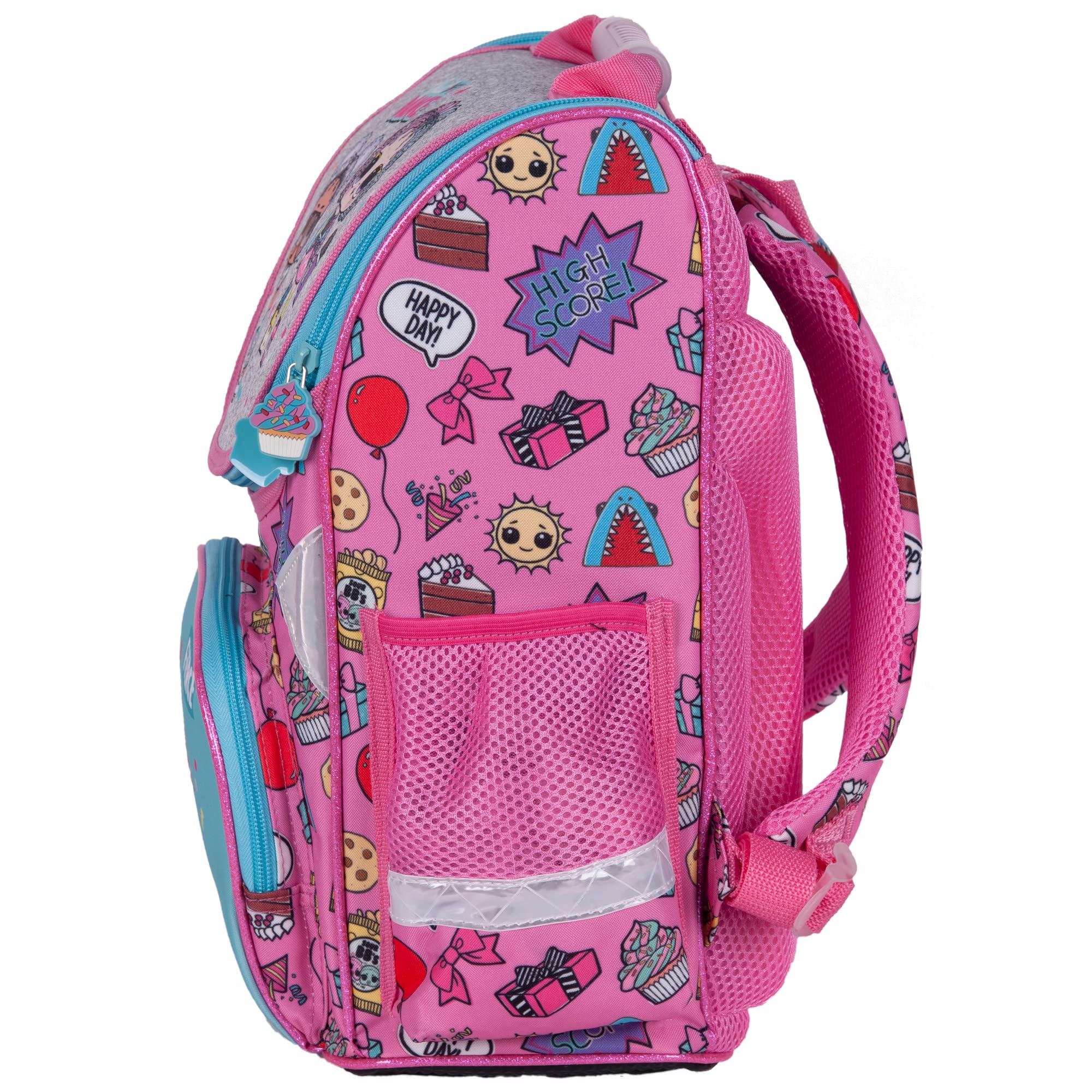 LOL Surprise 4-Piece School Bag Set with Gym Bag, Pencil Case & Shoulder Bag - Cute Backpack for Girls, Kids School Supplies & Travel Accessories - Perfect for School, Gym Class & Weekend Outings