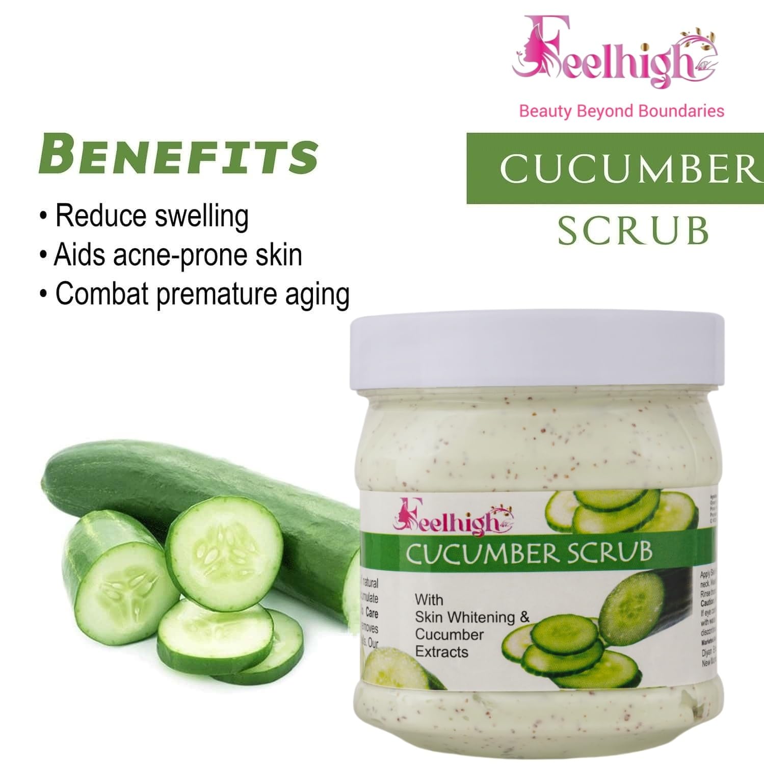 Facial Ice Roller for Skin Care | Reusable Cold Therapy Massager for Glowing & Clear Skin | Portable Face Massage Tool with Cooling Benefits | Reduces Puffiness & Soothes Skin | Perfect for Morning Routine, Post-Workout Recovery & Sunburn Relief | Cucumber & Aloe Vera Whitening Face Scrub (500ml) for Men & Women