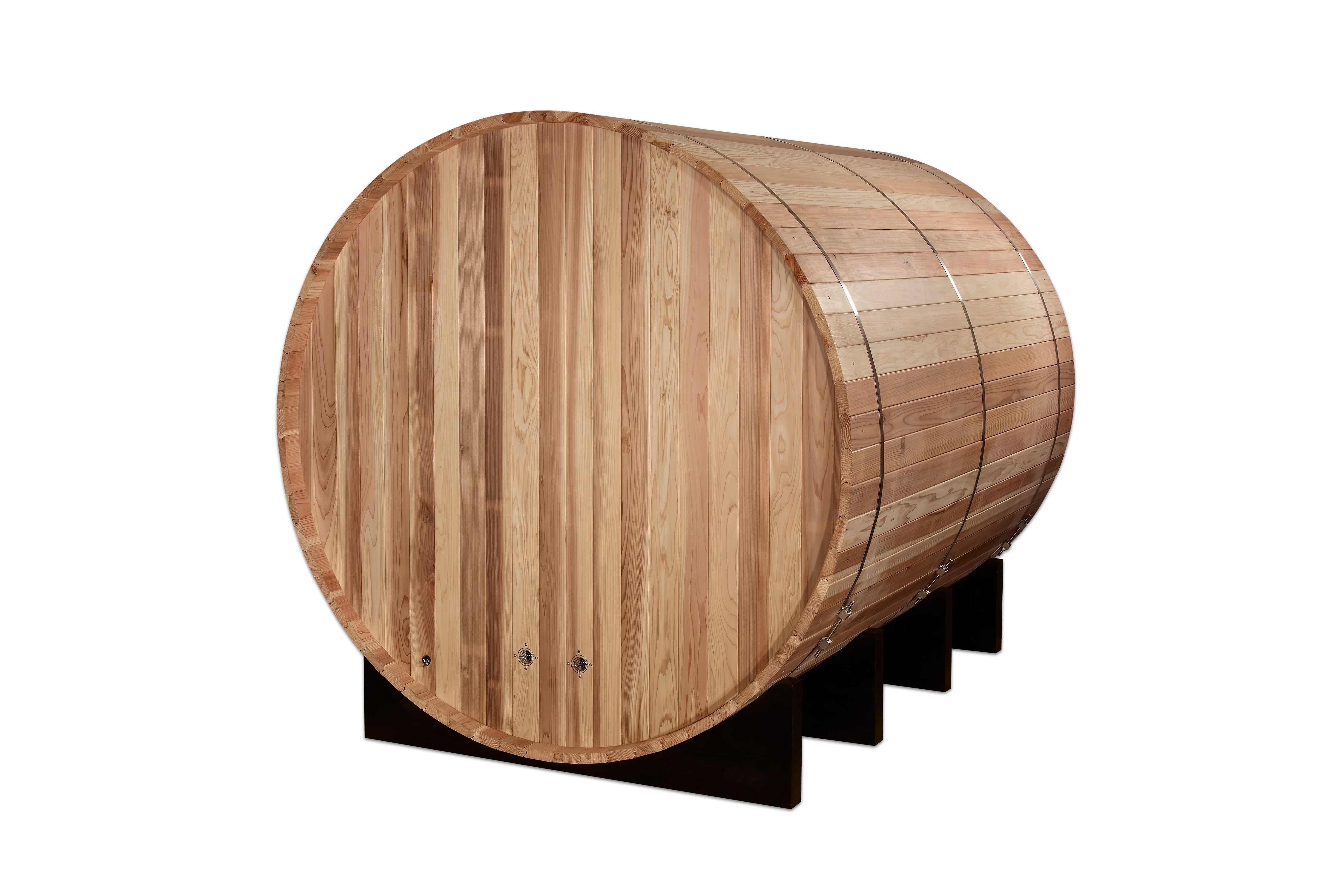 Golden Designs Klosters 6-Person Traditional Barrel Sauna - Outdoor Wooden Sauna for Home, Backyard & Spa Relaxation