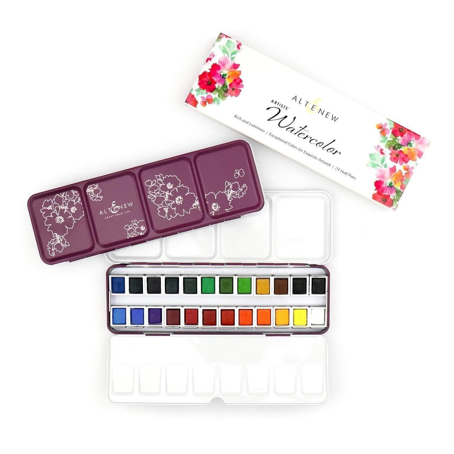 Professional 24-Pan Watercolor Paint Set for Artists - Vibrant Colors, High Pigment - Perfect for Sketching, Painting & DIY Art Projects