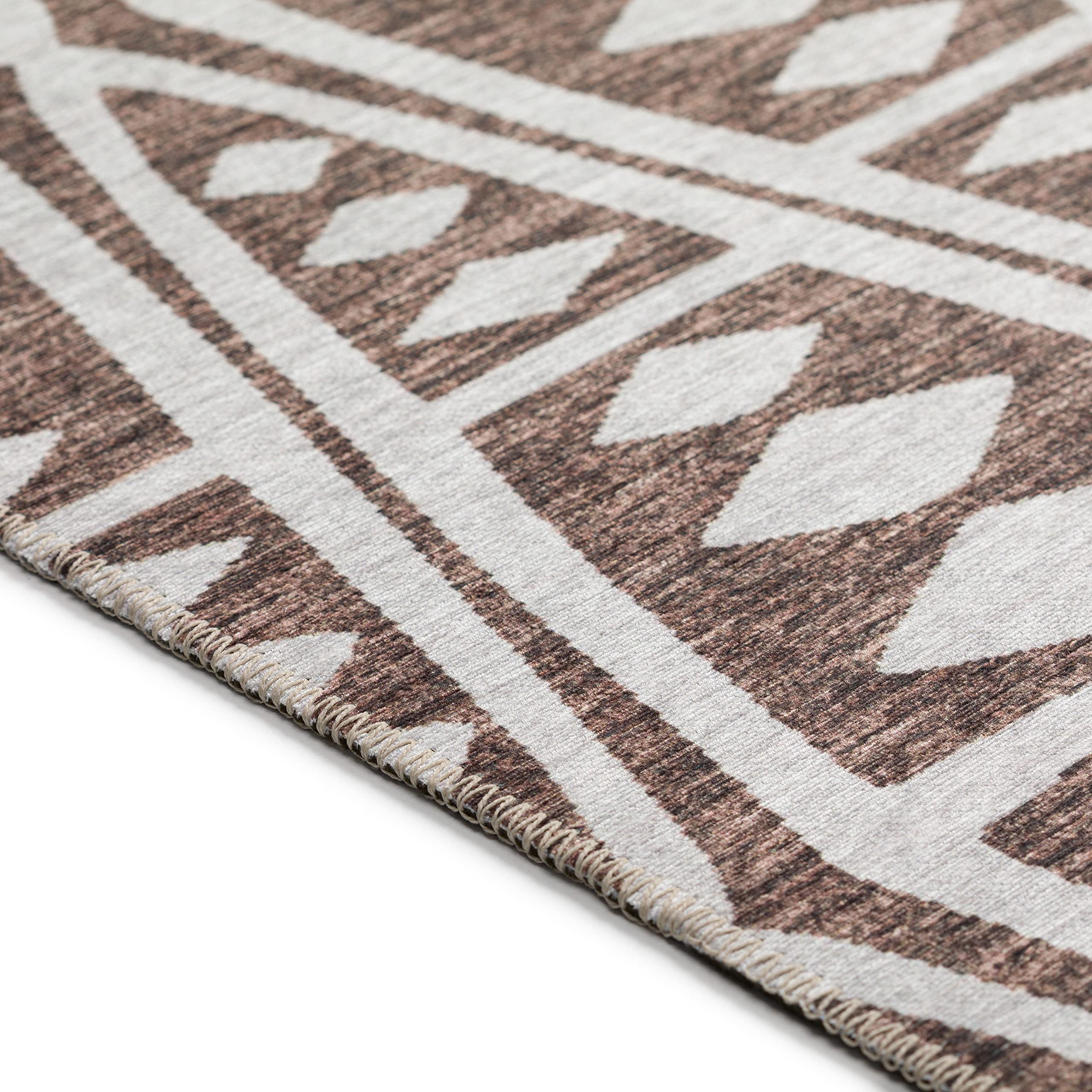 Addison Rugs Yuma AYU36 Brown 8' x 8' Area Rug - Soft & Durable Handwoven Indoor/Outdoor Carpet for Living Room, Bedroom, Patio Decor