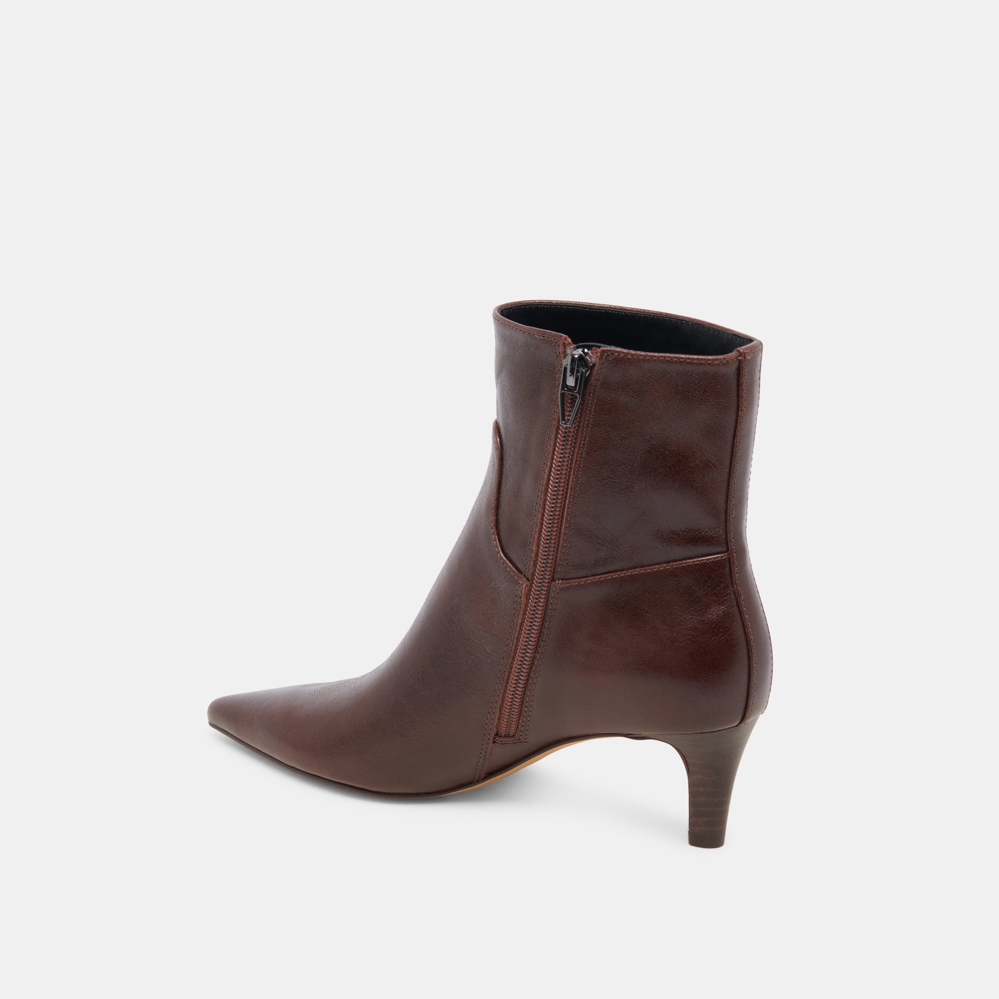 Sondra Women's Mahogany Leather Booties - Stylish Ankle Boots for Fall & Winter Fashion | Casual Outfits, Office Wear & Date Nights