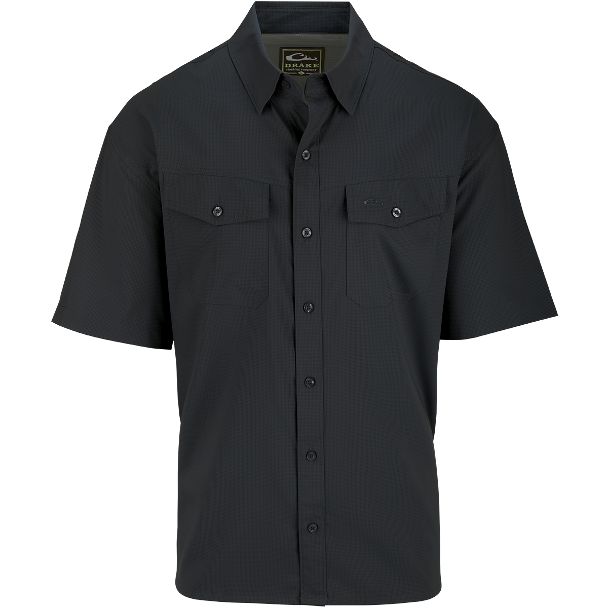 Men's Travel Solid Dobby Button Down Short Sleeve Shirt - Casual Summer Business Casual Shirt for Outdoor Travel, Office & Vacation