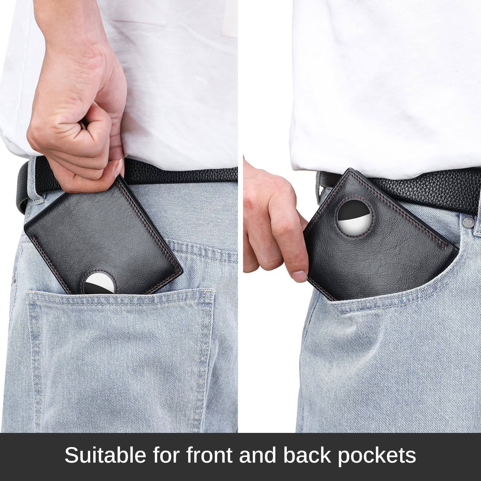 Genuine Leather Bifold Wallet for Men with AirTag Slot - RFID Blocking Wallet with Credit Card Holder | Perfect for Travel, Business & Everyday Use