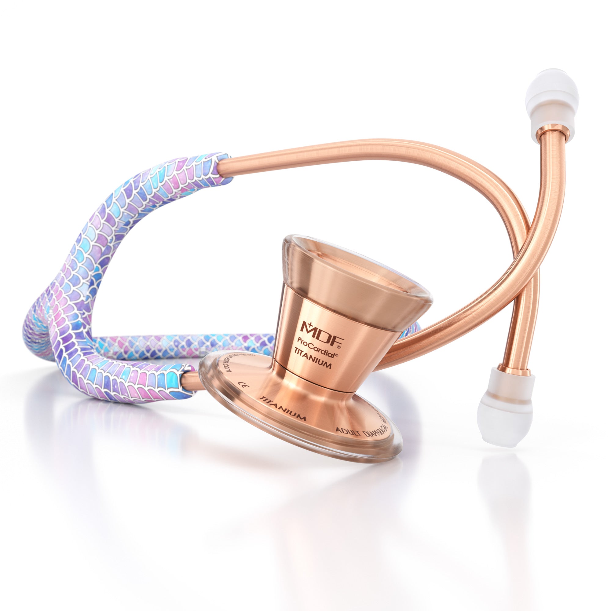 ProCardial® Titanium Cardiology Stethoscope - Premium Rose Gold Finish for Medical Professionals | Ideal for Pediatric, Cardiac & Clinical Use