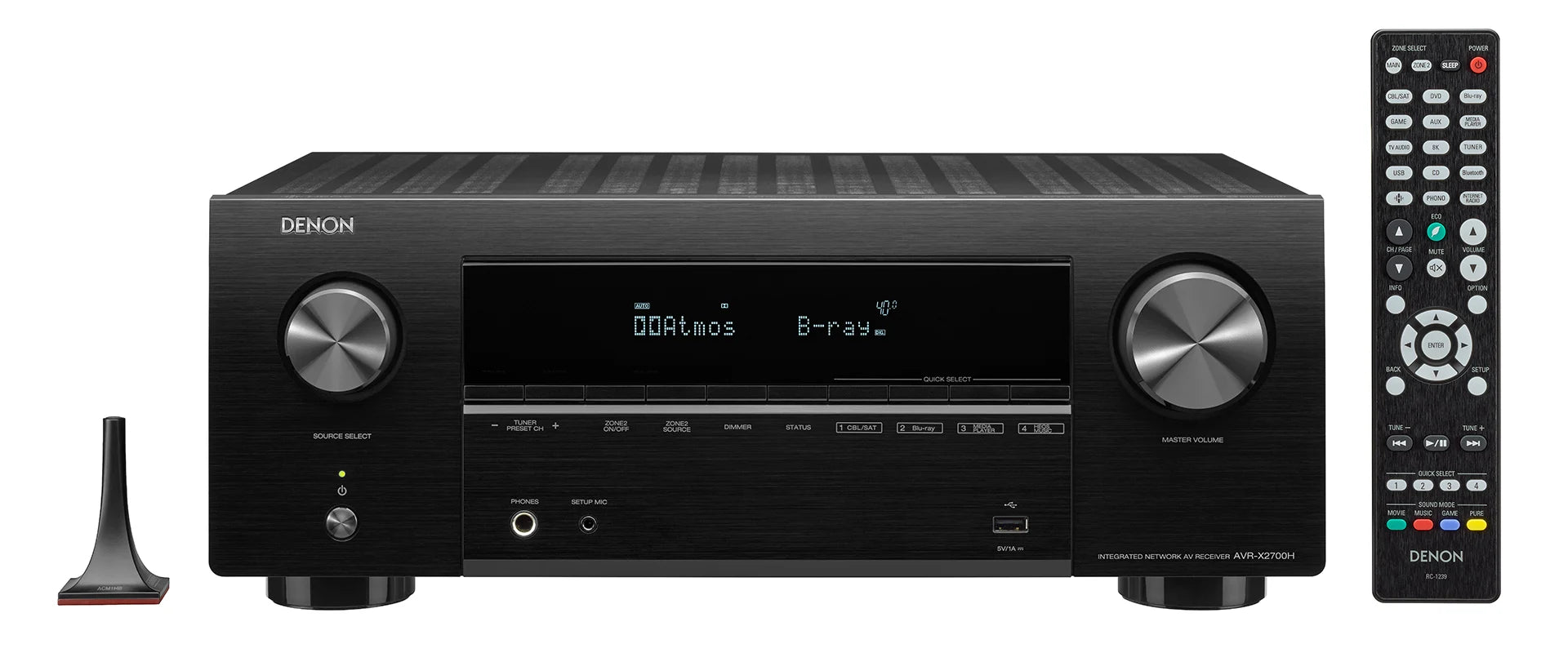 Denon AVR X2800H 7.2-Channel 8K AV Receiver & Martin Logan Motion SLM XL 5.1 Home Theater Speaker System - Premium 5.1 Surround Sound Bundle for Movies, Gaming & Music