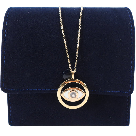 Chopard 18K Rose Gold Diamond Happy Evil Eye Pendant Necklace for Women - Luxury Jewelry Gift for Birthday, Anniversary & Special Occasions