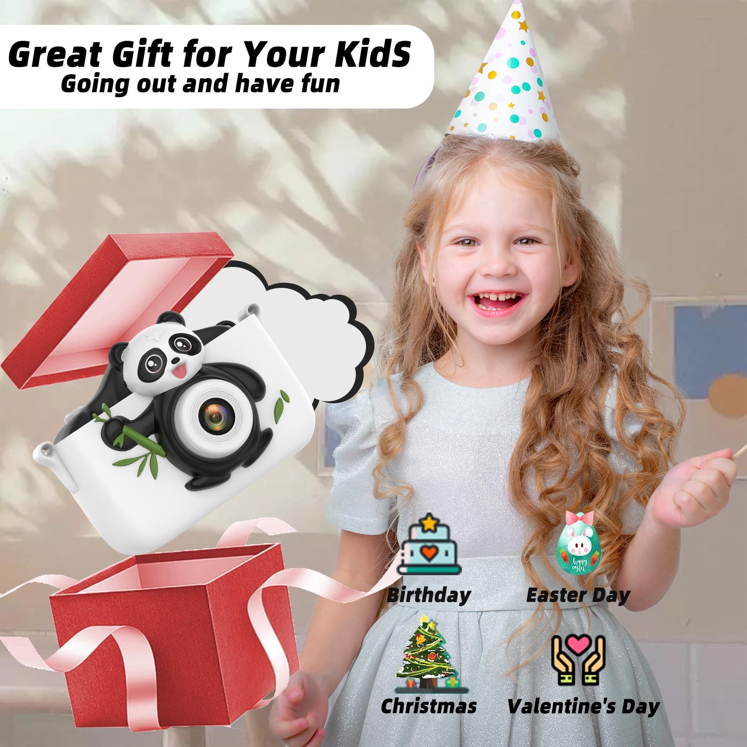 **Kids Digital Camera for Boys & Girls Age 3-8 - 64GB Memory Card Included - Perfect Christmas & Birthday Gift for Toddlers, Children, Sons, Daughters, Grandsons & Granddaughters - Capture Fun Moments at Parties, Travel & Family Events**