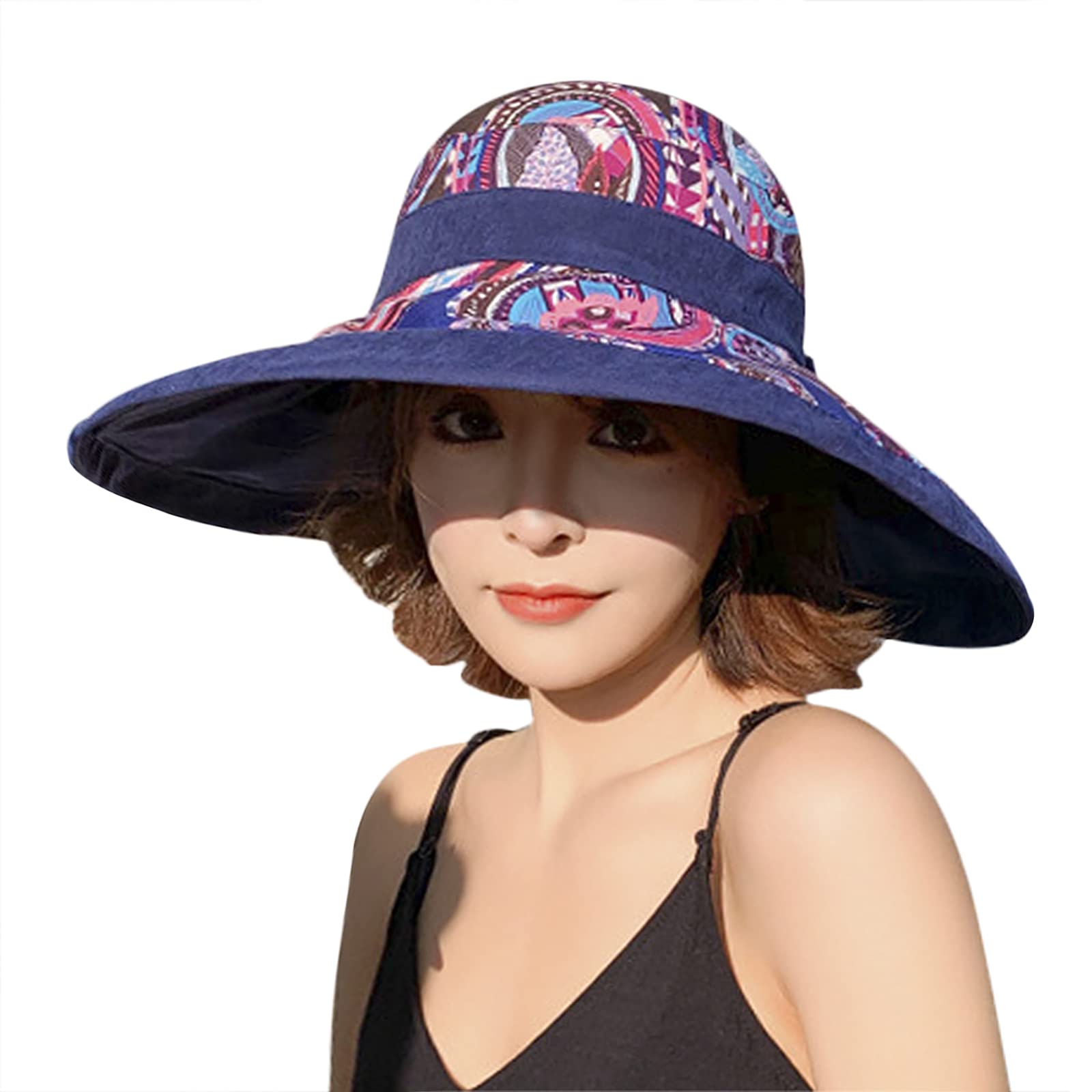 Women's Straw Bucket Hat - Wide Brim Floppy Beach Hat for Sun Protection | Summer Outdoor Activities, Travel, Vacation & Fashion Accessory
