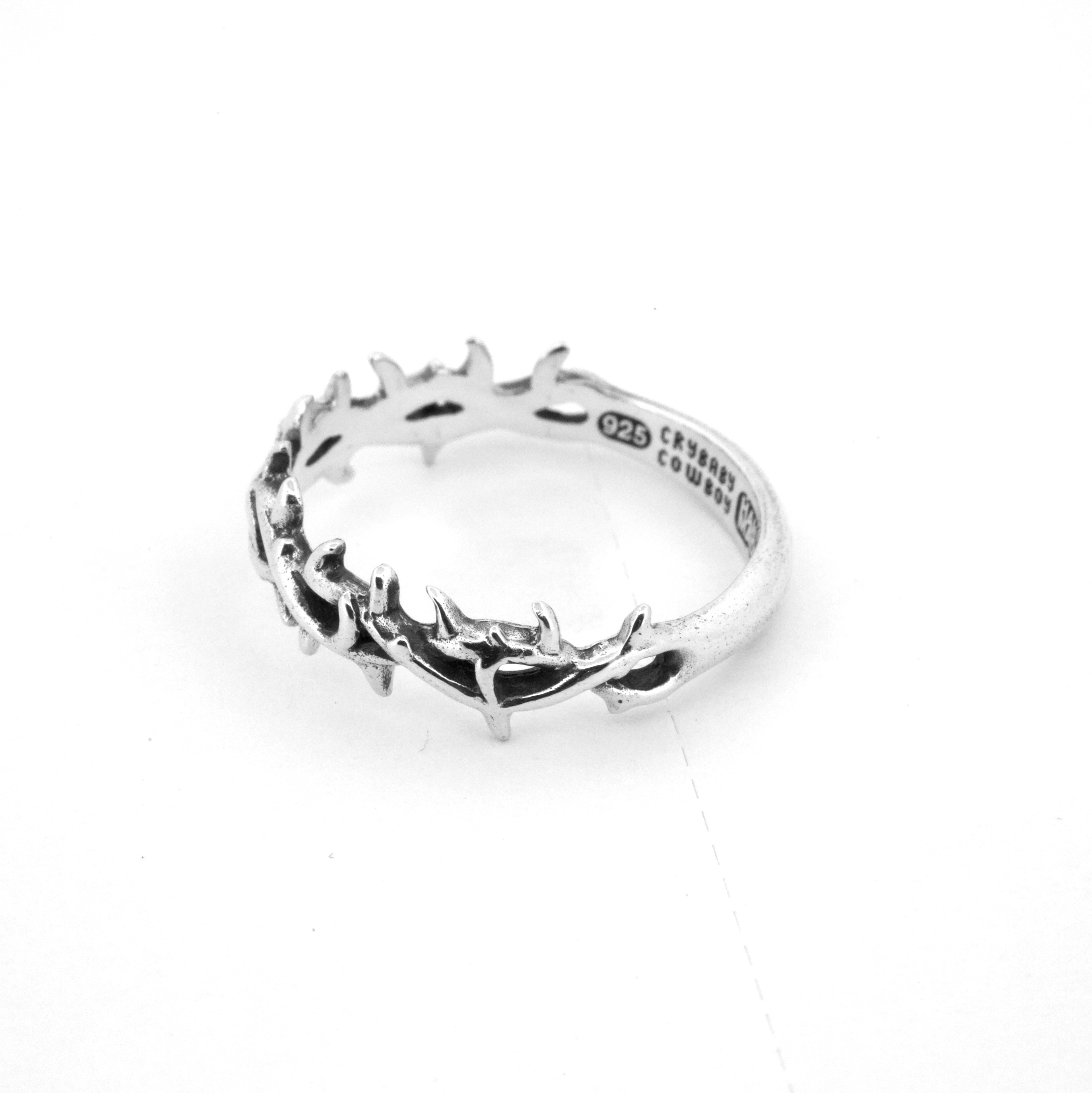 Thorns II Ring for Women - Gothic Punk Spiked Band Ring - Stainless Steel Adjustable Statement Jewelry - Perfect for Halloween, Concerts, and Edgy Fashion