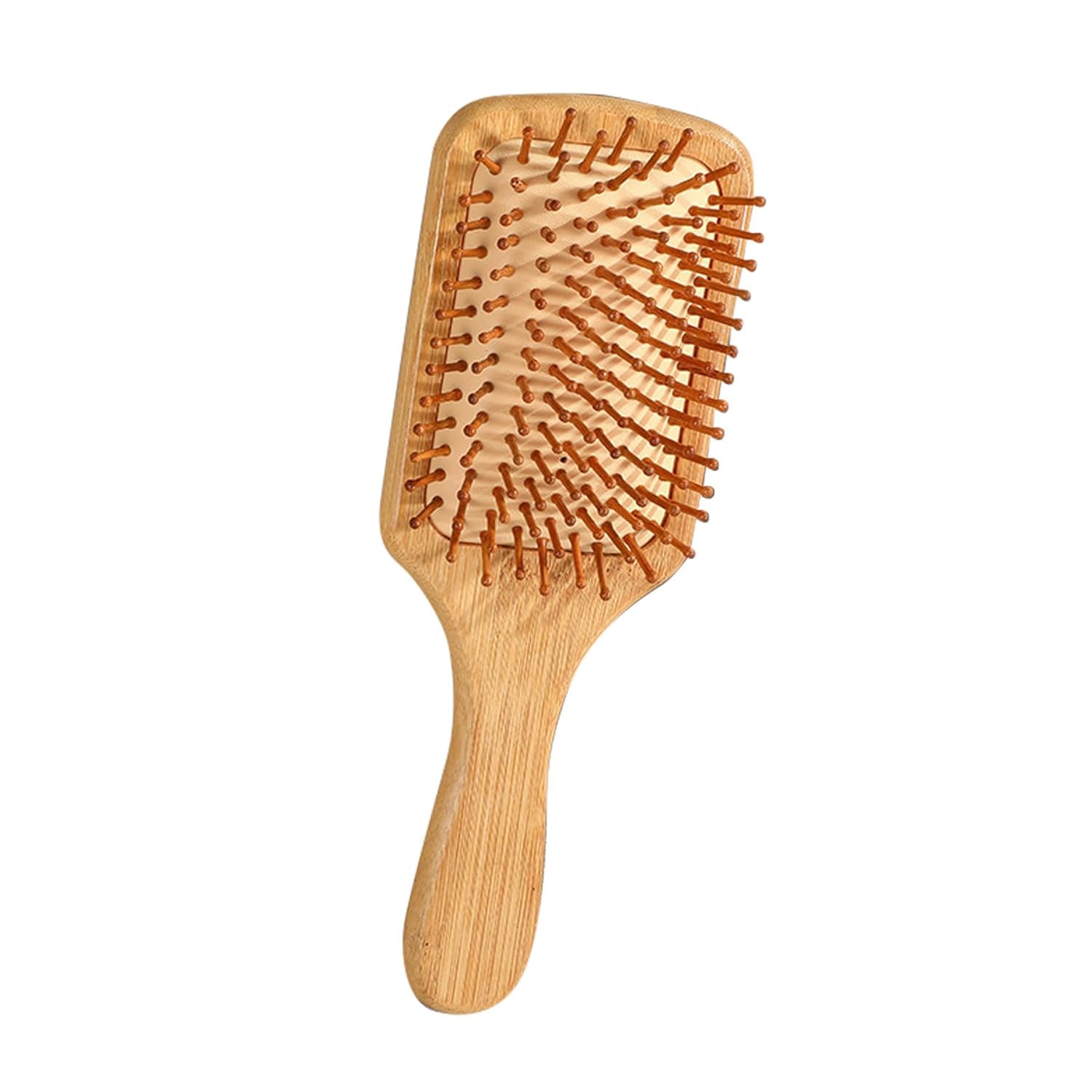 Ayushicreation Bamboo Wooden Hair Brush for Women & Men - Detangling Paddle Brush for Curly Hair, Hair Growth & Scalp Massage - Eco-Friendly Bamboo Bristles - Perfect for Daily Hair Care & Styling at Home or Travel - 1pc