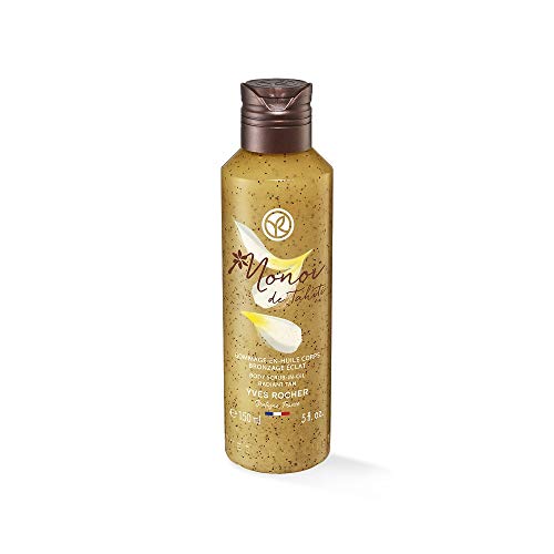 Yves Rocher Monoi Body Scrub-In-Oil for Radiant Tan - Exfoliating & Moisturizing Body Scrub with Tropical Scent - 150ml/5oz - Perfect for Pre-Tan Prep & Post-Sun Care