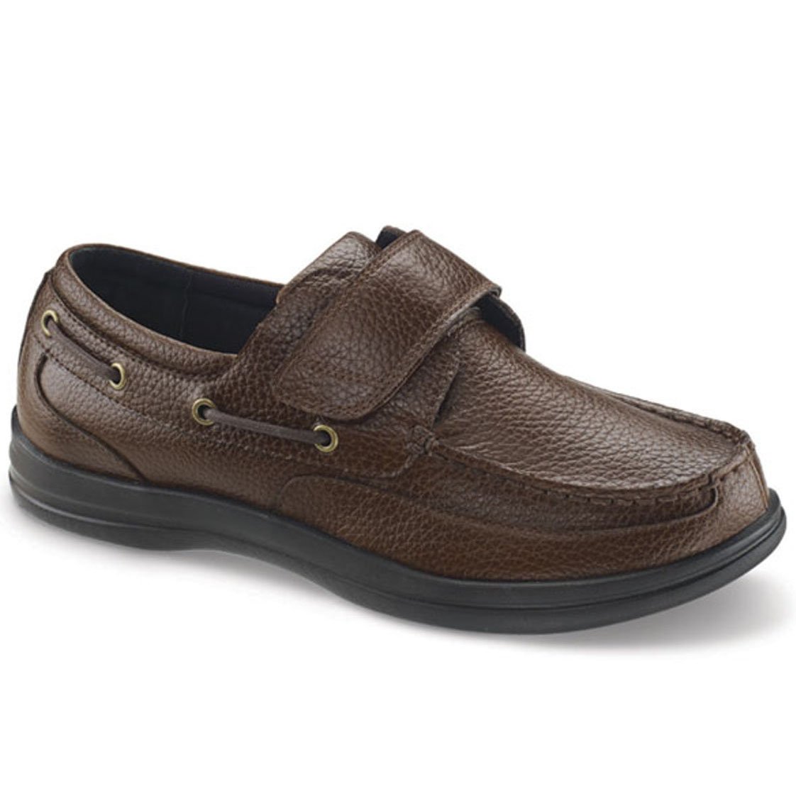 Men's Apex Venture Classic Strap Boat Shoes - Brown Leather Casual Slip-Ons for Sailing, Driving & Summer Outfits