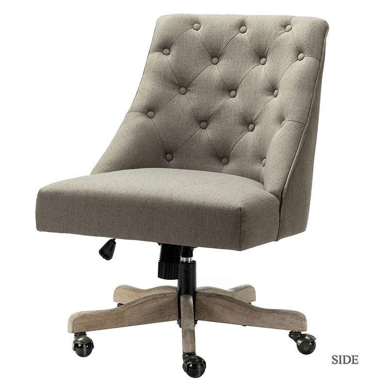 Estelle Upholstered Tufted Office Chair - Ergonomic Desk Chair with Lumbar Support for Home & Office Workspace | Comfortable Computer Chair for Long Hours Sitting