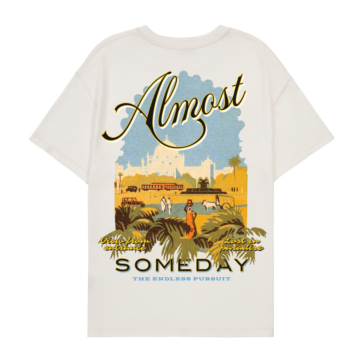 Bombay T-Shirt in Cream Color | Soft Cotton Casual Tee for Men & Women | Perfect for Everyday Wear, Outings & Relaxation