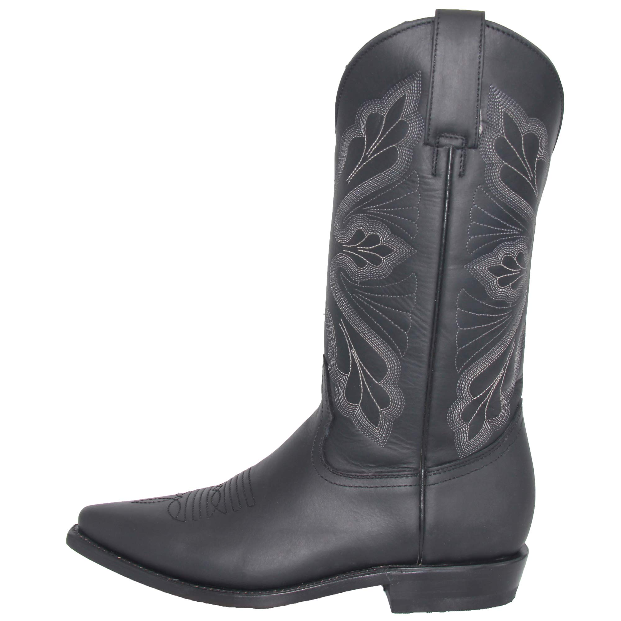 Authentic Men's Cowboy Boots - Genuine Leather Western Boots with J Toe for Riding, Country Style & Outdoor Adventures