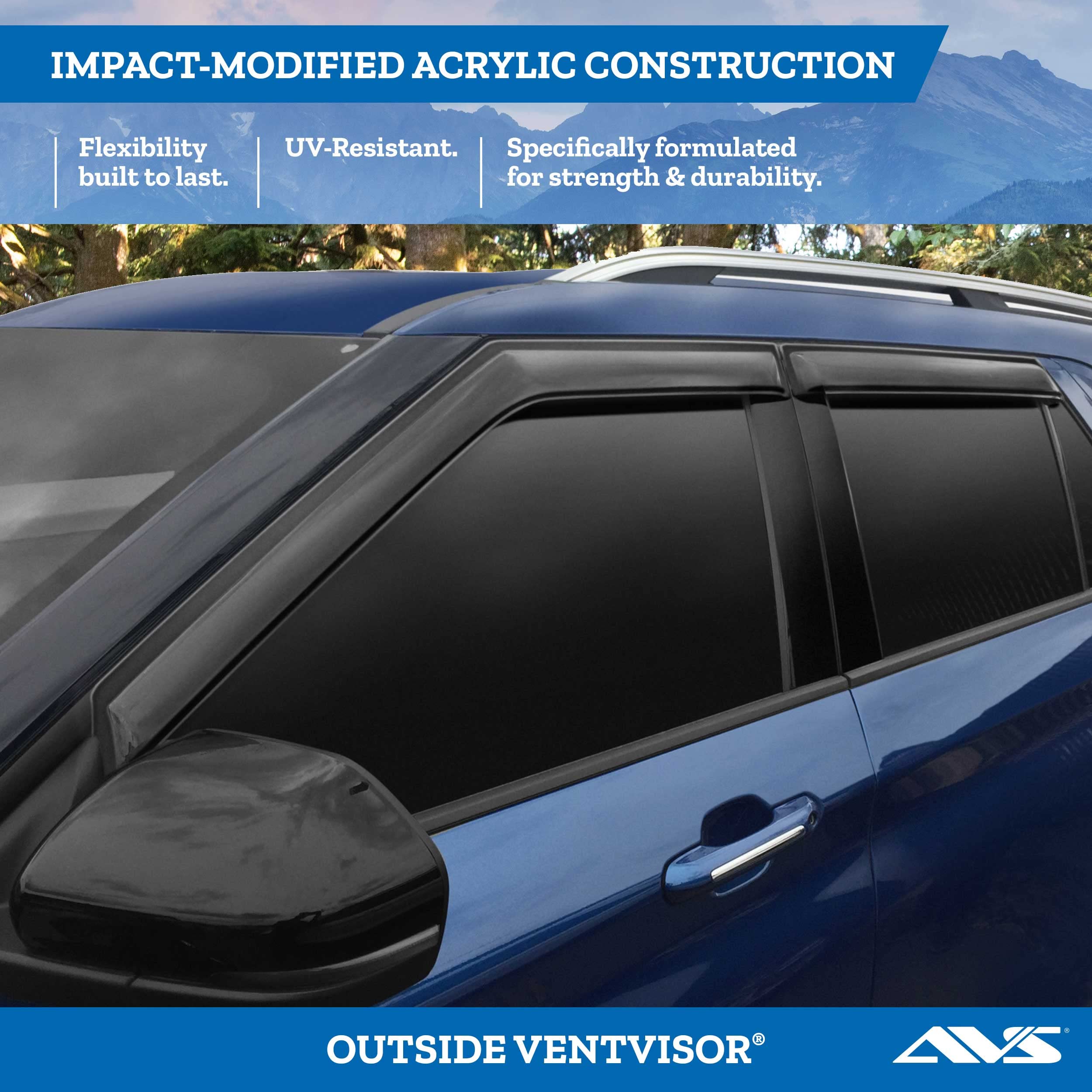 Auto Ventshade 95008 Aerovisor Off-Road Window Deflector - 2 Piece Set for Trucks & SUVs | Rain & Dust Protection | Perfect for Off-Roading & Highway Driving