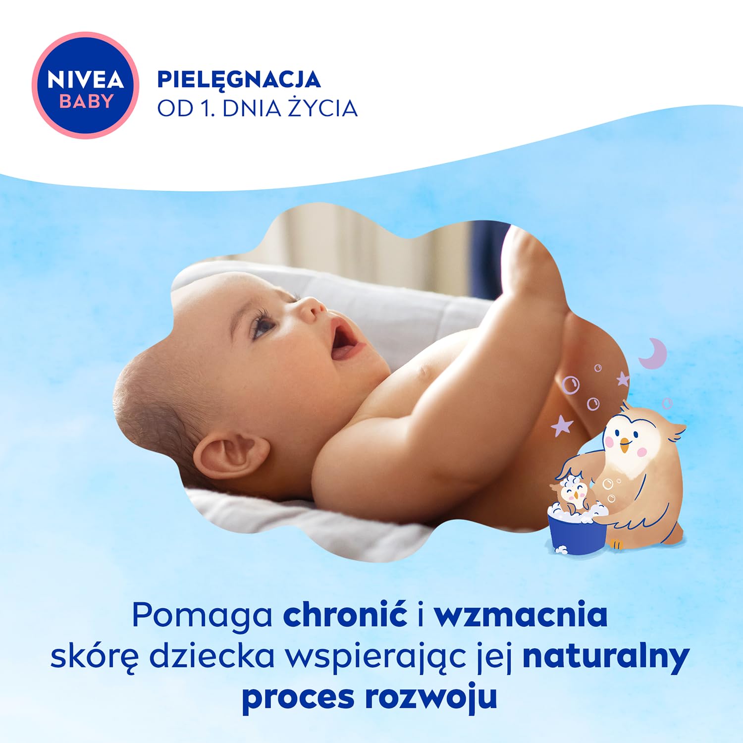 NIVEA BABY 2in1 Body & Hair Gel, 200ml - Gentle Nighttime Wash