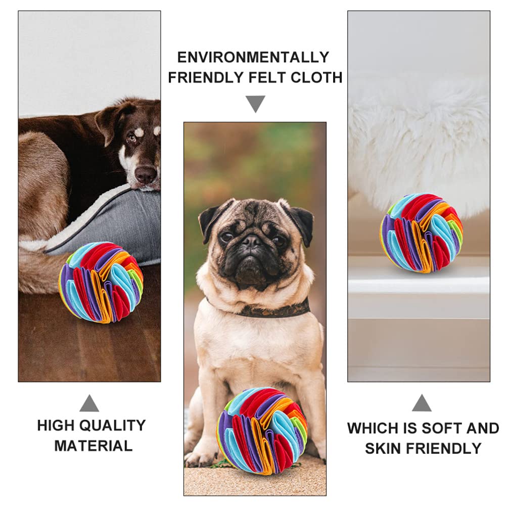 ULTECHNOVO Interactive Dog Sniffing Ball - Dental Chew Toy for Large & Medium Dogs, Slow Feeder & Treat Hiding Mat - Felt Cloth Molar Toy for Teeth Cleaning & Mental Stimulation | Perfect for Training, Boredom Relief & Mealtime Enrichment