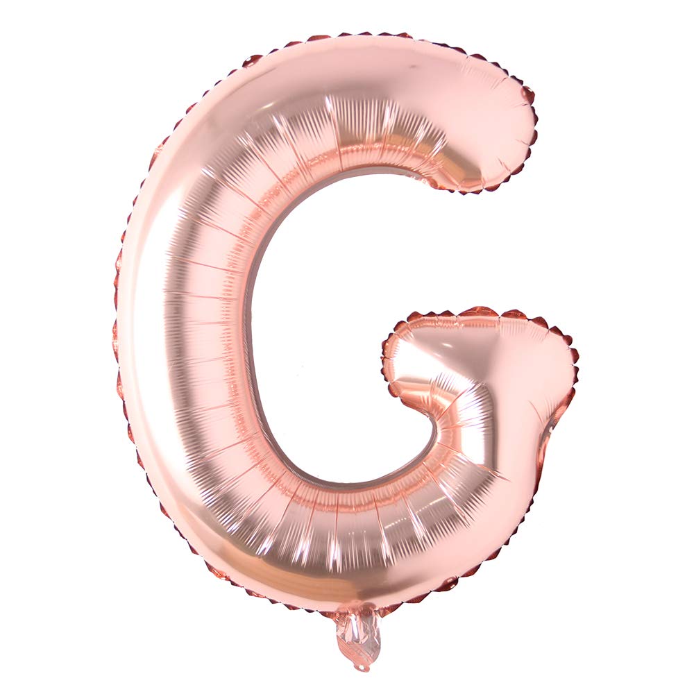 40 Inch Rose Gold Alphabet & Number Foil Mylar Balloons - Large Letter Balloons for Weddings, Birthdays, Bachelorette Parties, Bridal Showers, Graduations & Anniversaries - Helium Ready Celebration Decorations (Rose Gold G) - Perfect for Photo Backdrops, Party Centerpieces & Event Decor