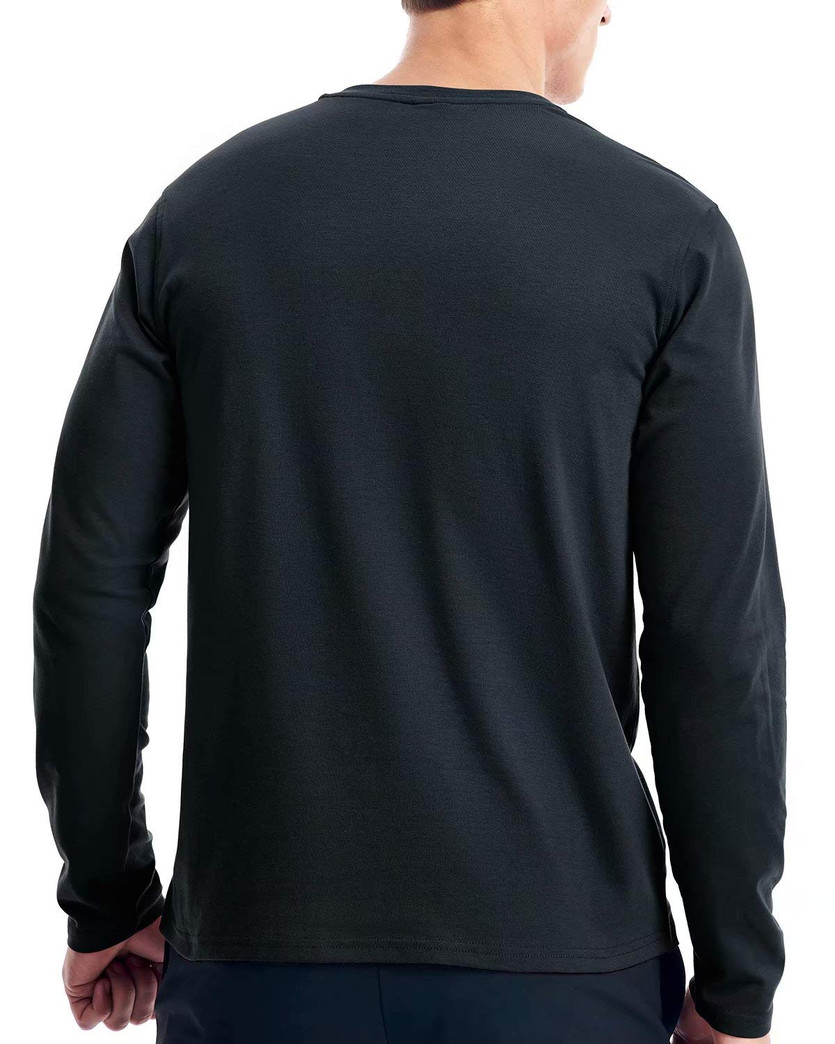 Men's Cotton Blend Henley Shirts Long Sleeve Casual 3 Button T-Shirts | Comfortable & Breathable Tee for Everyday Wear, Outdoor Activities & Layering