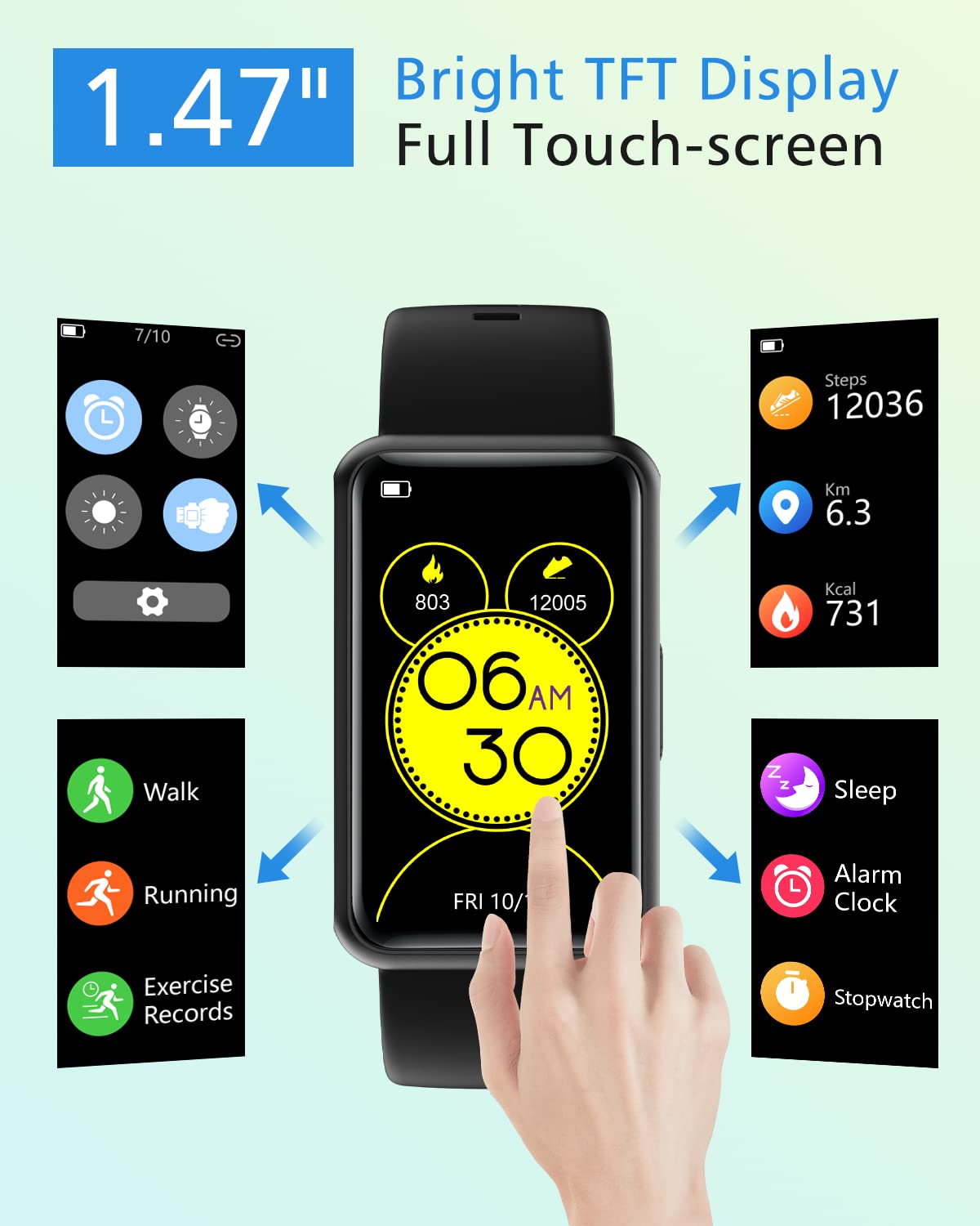 Fitness Tracker Watch - No Bluetooth or App Required, Waterproof Pedometer for Men & Women - Perfect for Parents, Seniors & Outdoor Activities
