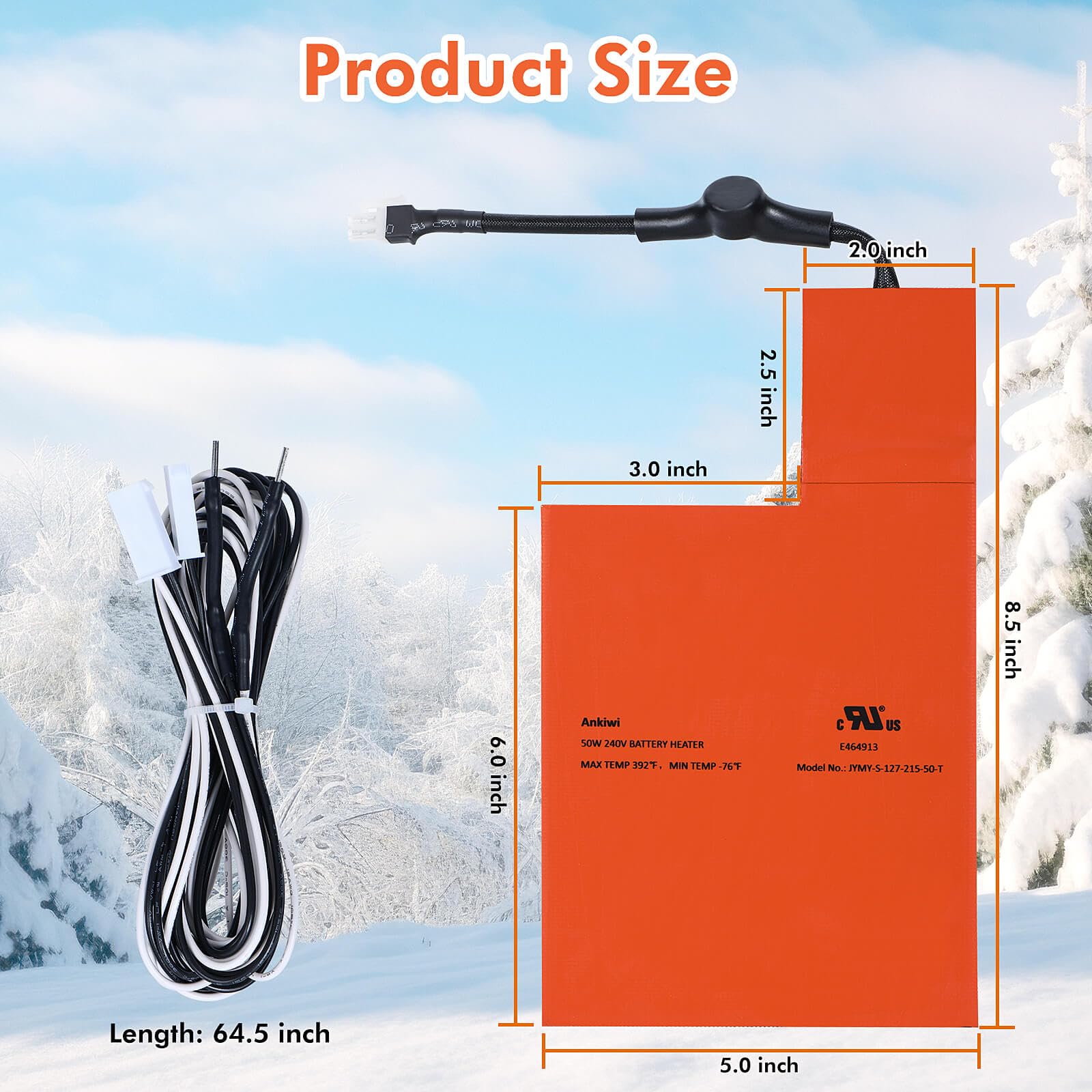 Generac Generator Battery Heater Pad - Compatible with Generac 7101 & 9kW-22kW Air-Cooled Standby Generators - Cold Weather Battery Warmer for Home Backup Power - Ideal for Winter Protection & Extreme Climate Conditions