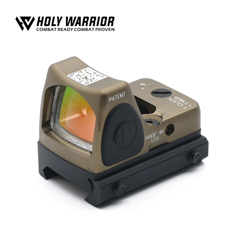 HW TRLJLCON Red Dot Sight - Metal Holographic Reflex Scope with 20mm Weaver Rail | Compatible with Glock & Airsoft Guns | Perfect for Hunting, Tactical Training & Outdoor Shooting
