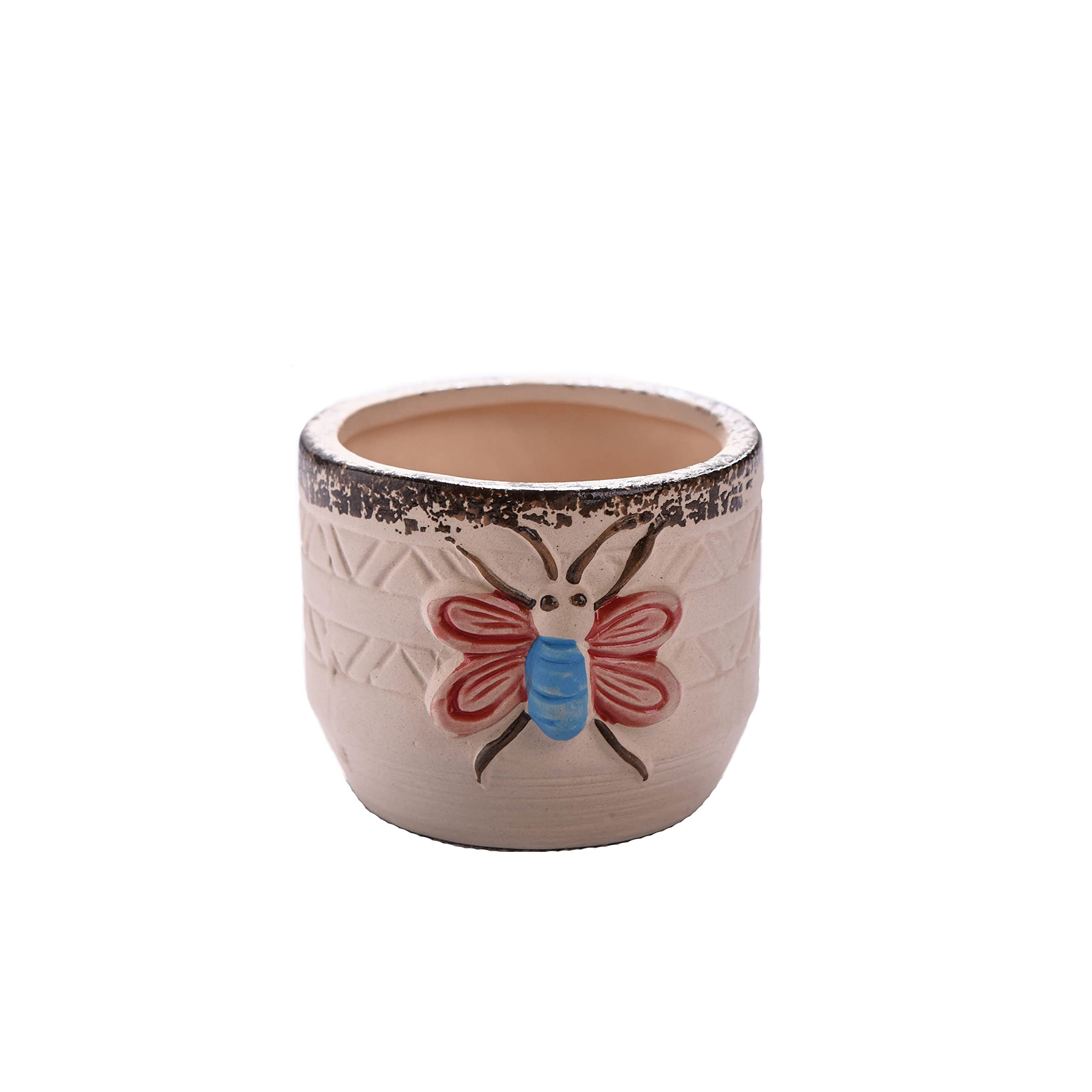 Vintage Ceramic Animal Planter - Small Flower Pot for Succulents, Cacti & Air Plants - Cute Home & Office Decor - Perfect for Windowsills, Desks & Gift Giving