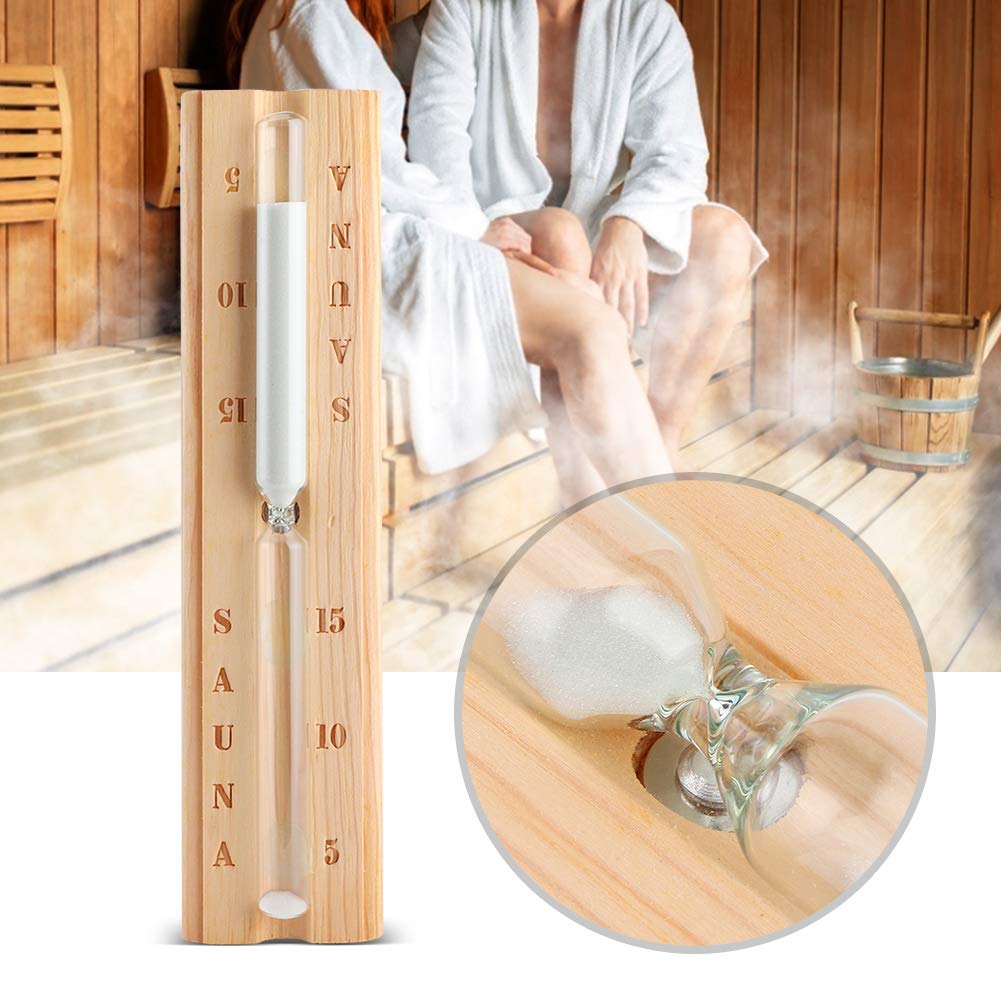 Premium Wooden Hourglass Sand Timer - Sauna & Classroom Decor, Kids Learning Tool, Home & Office Decoration | Perfect for Meditation, Study, Games & Relaxation
