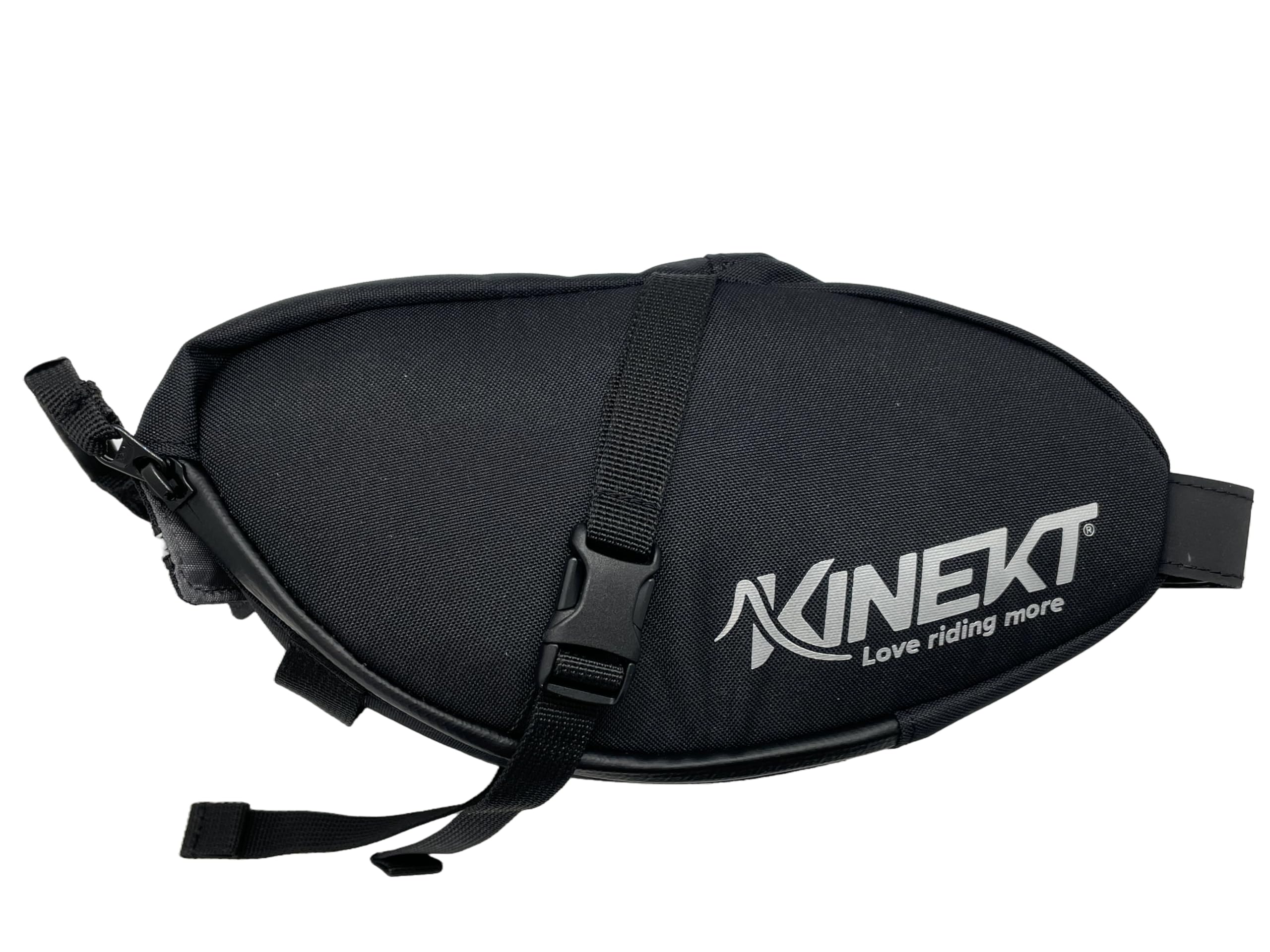 KINEKT Waterproof Bike Saddle Bag - 4L Cycling Accessories with Magnetic Closure & Reflective Strip for Road & Mountain Bikes - Perfect for Commuting, Touring & Outdoor Adventures (Black)