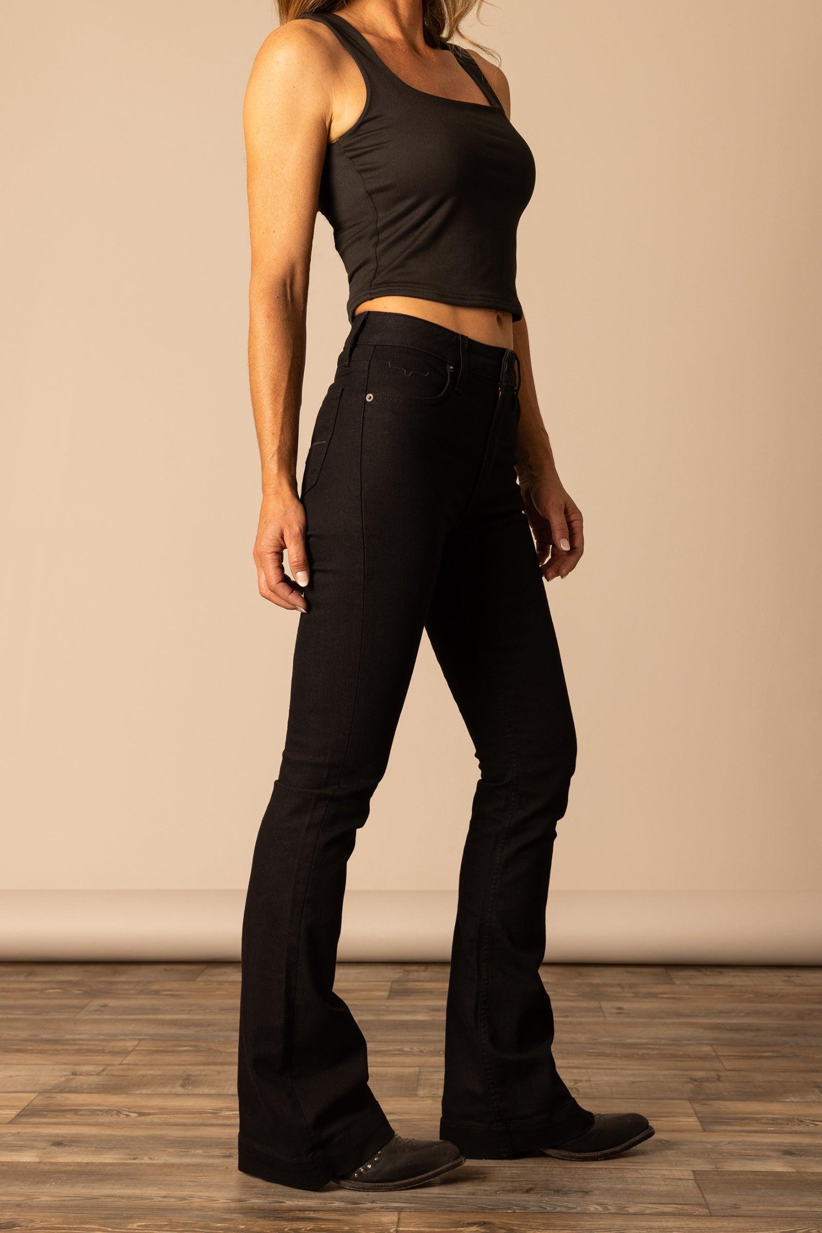 Women's High Waist Skinny Jeans Jennifer Black - Stretch Denim Pants for Casual Wear & Everyday Outfits