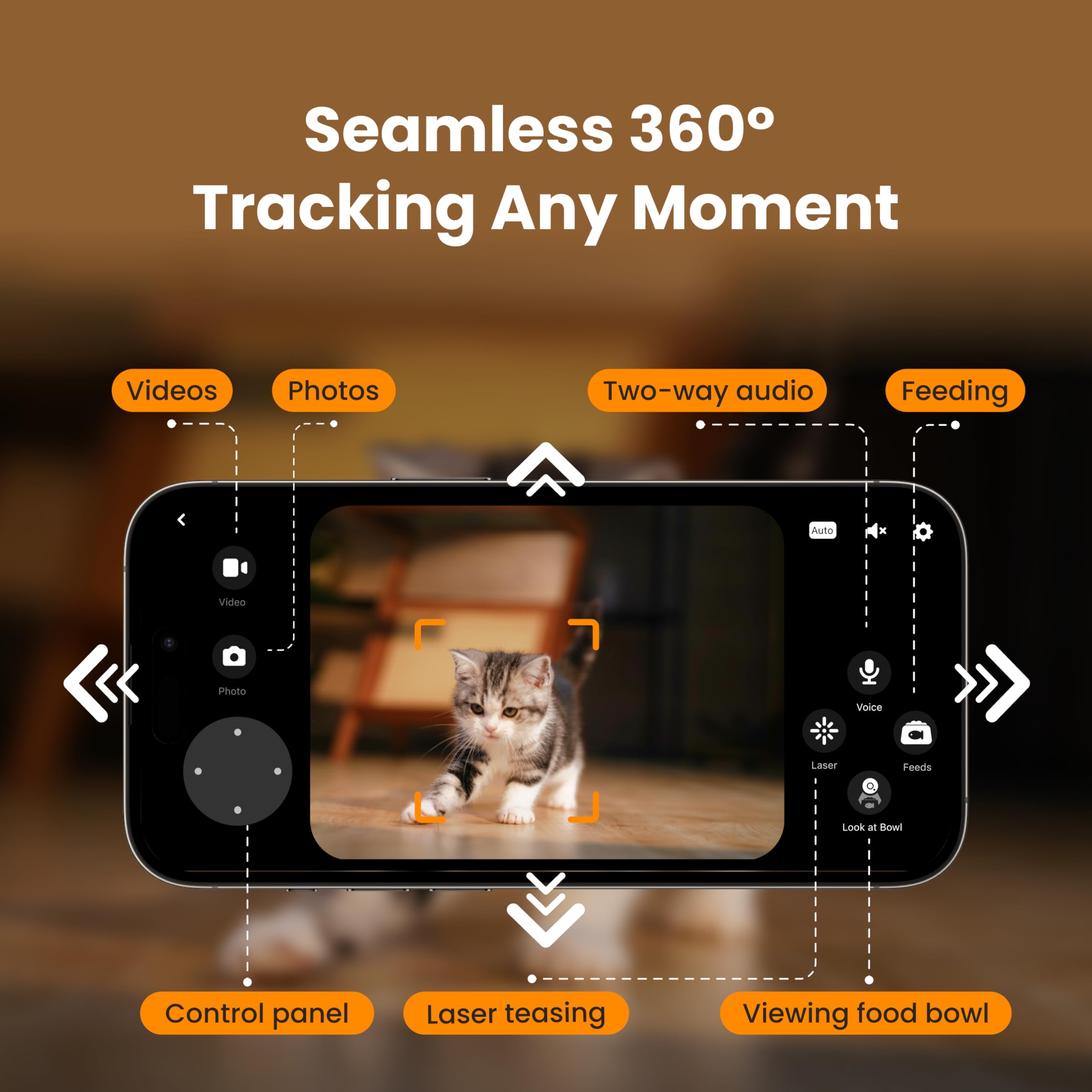 Automatic Cat Feeder with 360° Camera - 2K HD Video, Night Vision & 2-Way Audio | 5G WiFi Smart Pet Food Dispenser with Low Food Sensor | Record & Monitor Your Cat | Perfect for Travel, Work & Multi-Pet Homes