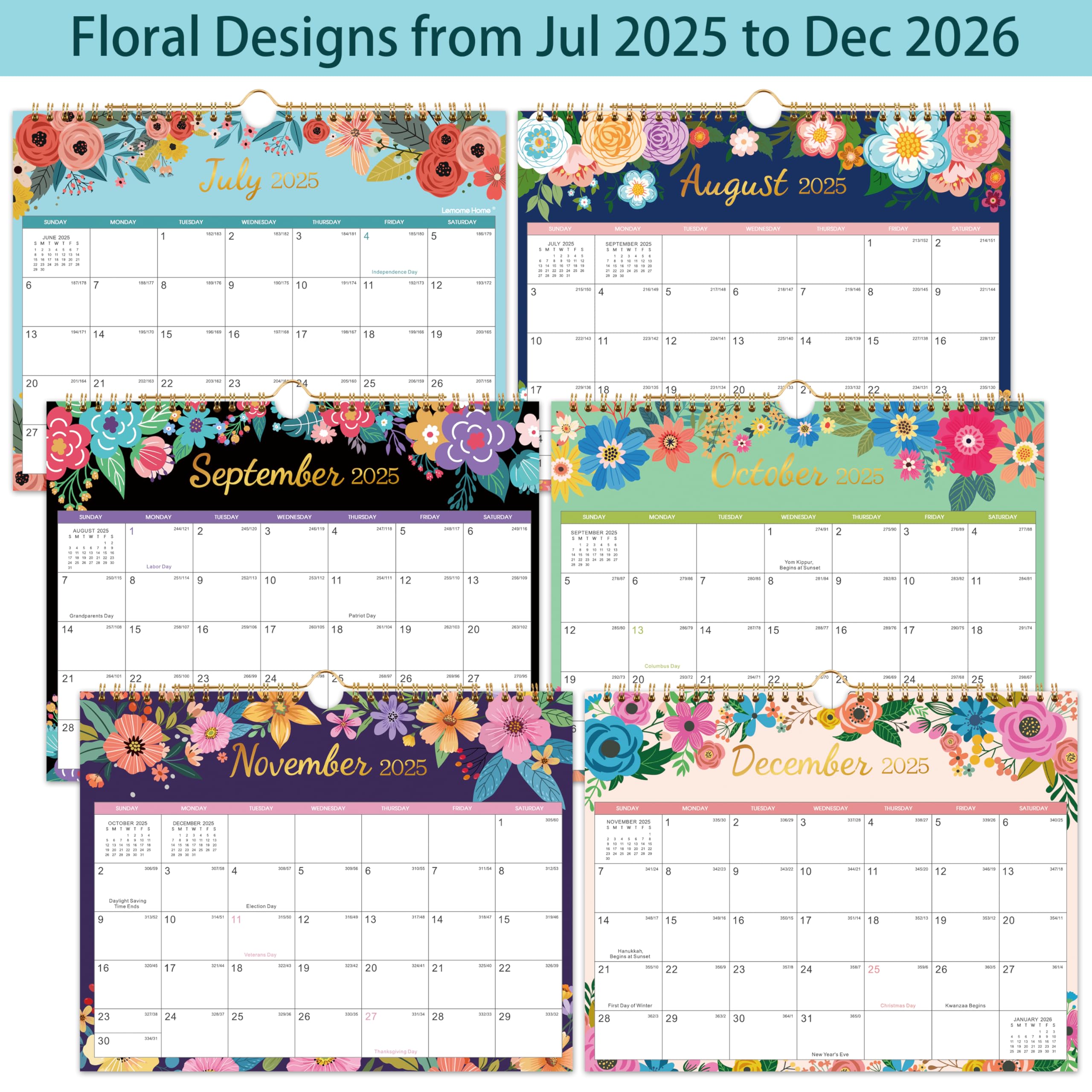 2025-2026 Wall Calendar | 18-Month Planner (July 2025 - December 2026) | 11