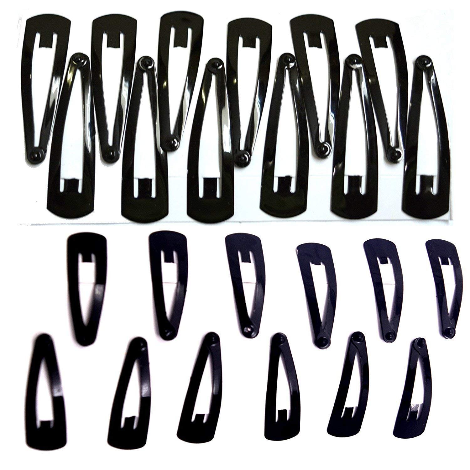 24-Piece Black Tic Tac Hair Clips for Girls & Women - Cute Hair Accessories for School, Work, Parties & Everyday Styling