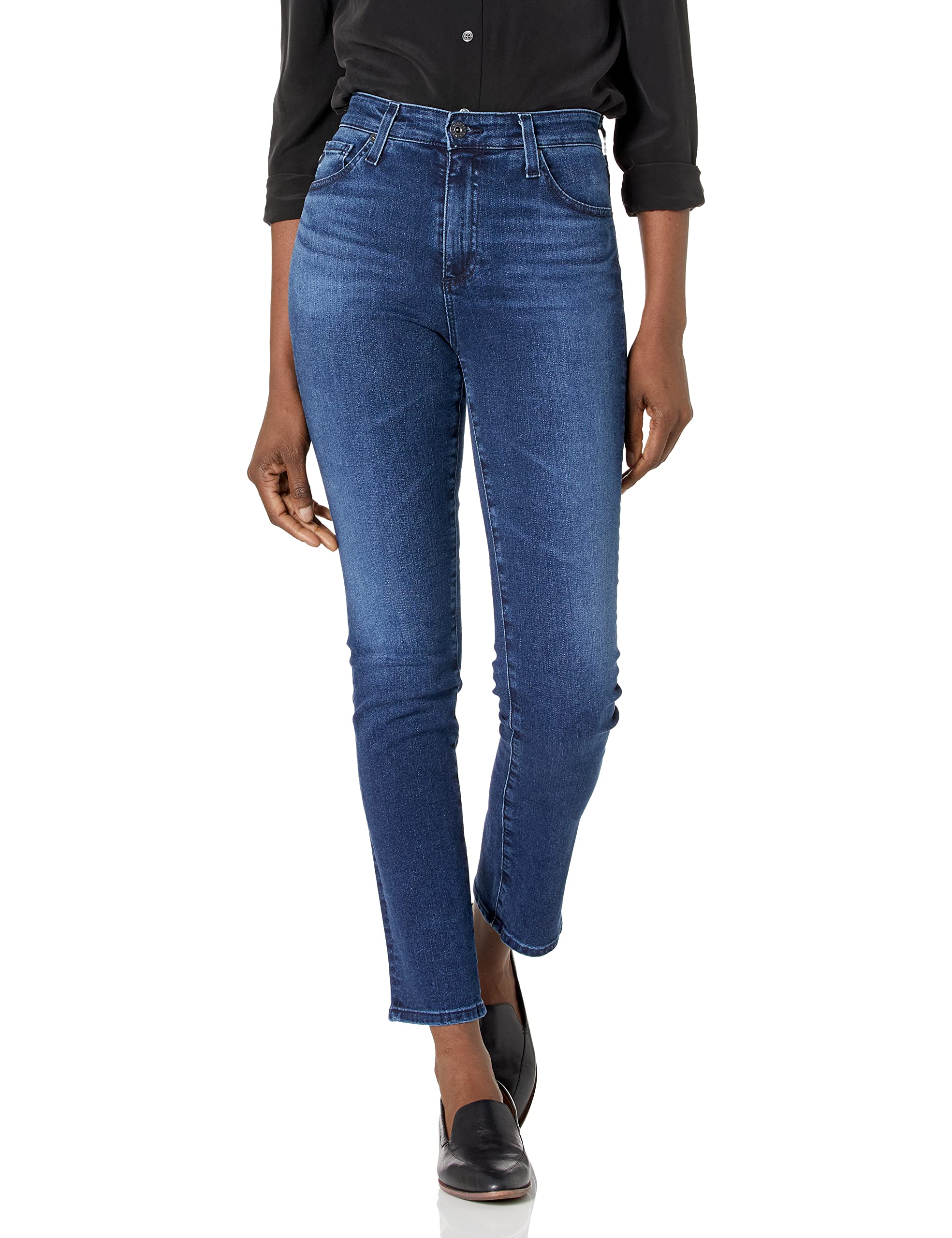 AG Adriano Goldschmied Women's Mari High-Rise Skinny Jeans - Stretch Denim Pants for Casual Wear & Night Out
