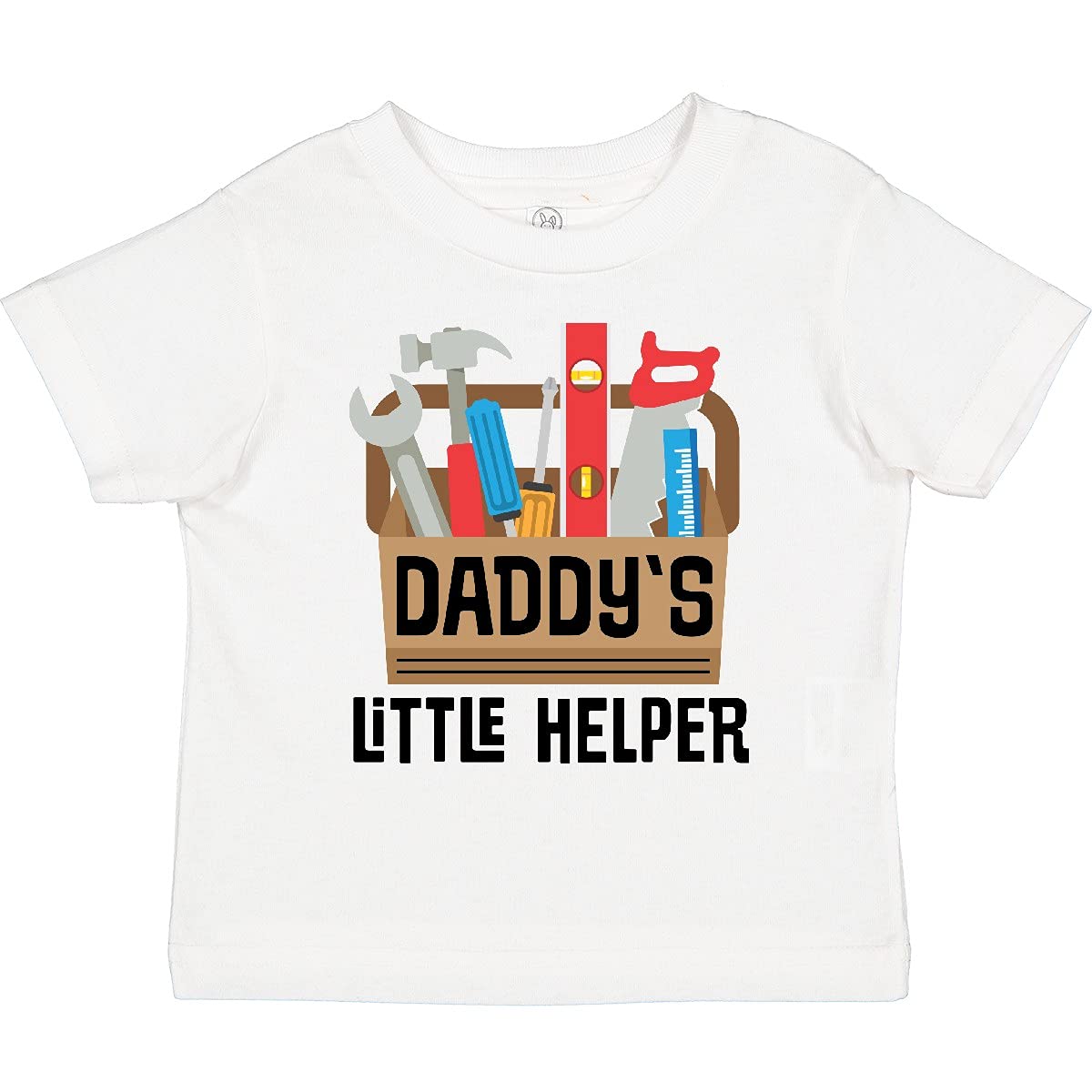 Inktastic Daddy's Little Helper Tool Box Toddler T-Shirt - Cute Construction Theme Outfit for Kids | Perfect for Father's Day, Birthday Gifts & Playtime