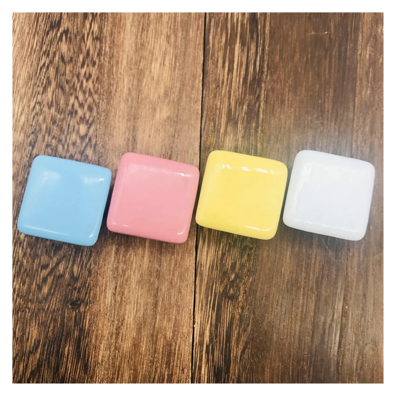 Ceramic Cabinet Hardware Handles - 1 Piece Square Yellow Furniture Handle for Kitchen Drawers, Children's Room & Cabinet Doors | Durable & Stylish Home Decor Upgrade