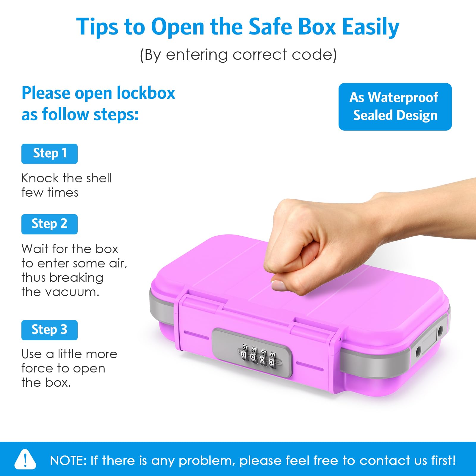 Olipiter Portable Safe Lock Box - Waterproof Anti-Theft Travel Security Box with Combination Lock & Removable Chain | Compact Safe for Car, Dorm, Beach, Hotel, Camping & Outdoor Adventures