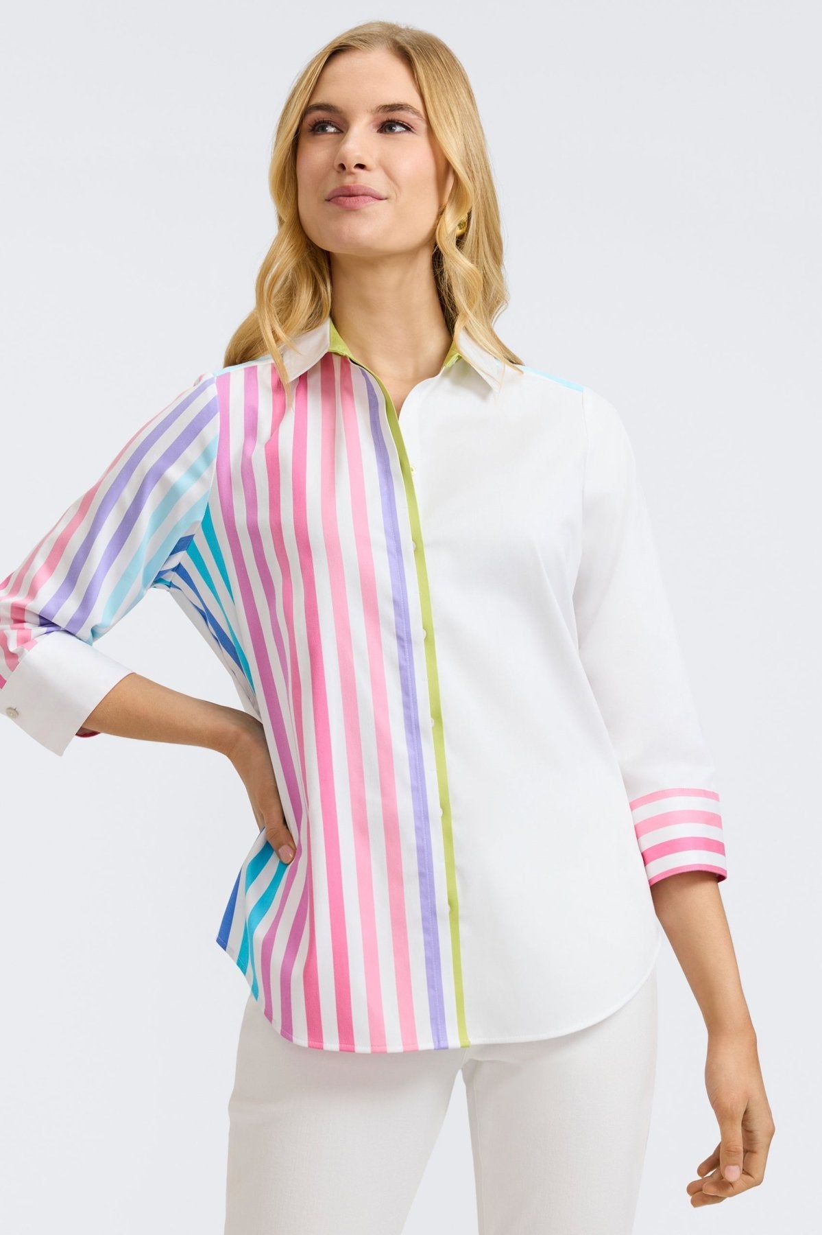 Matte Sateen Ombre Stripe