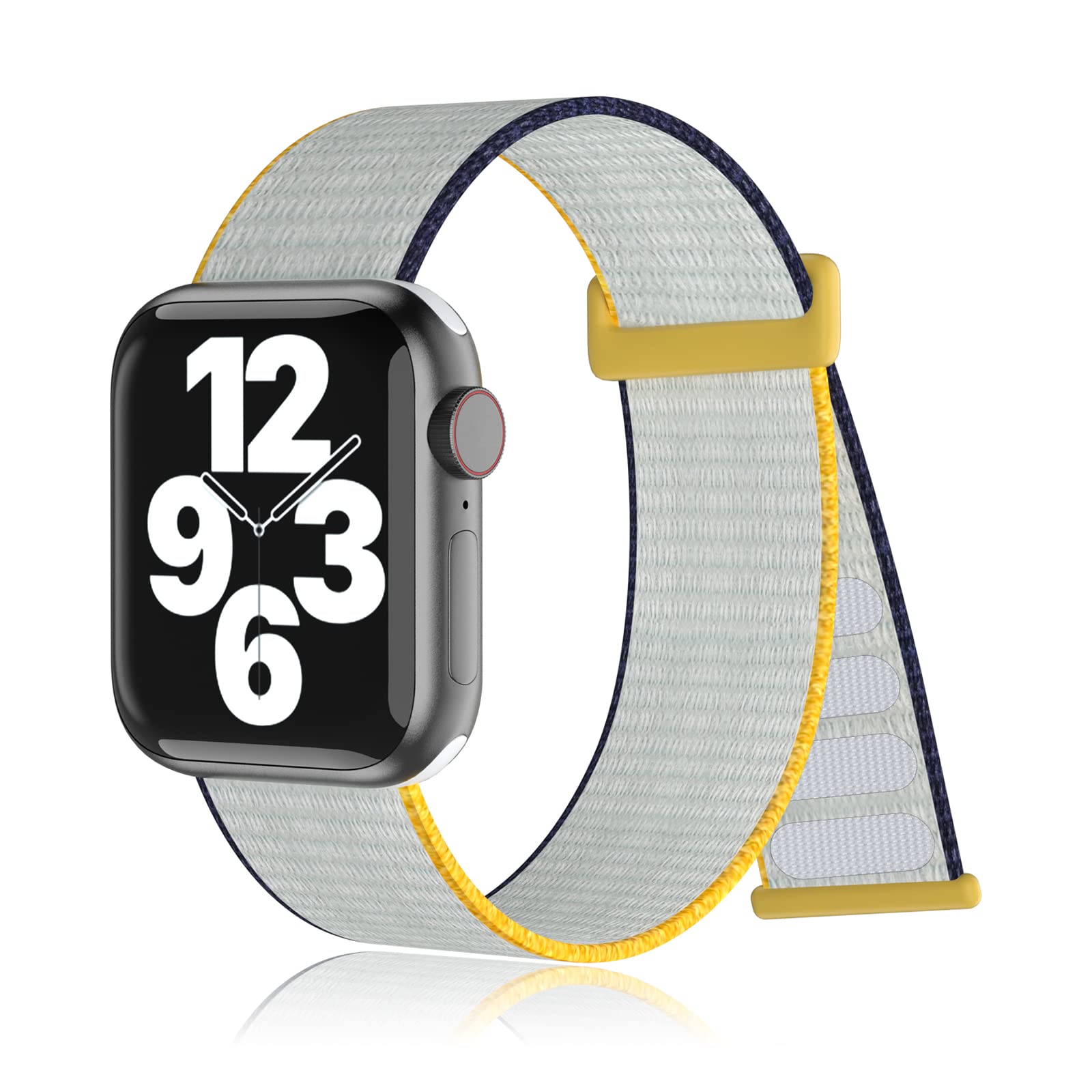 Premium Nylon Sport Loop Bands for Apple Watch - Stretchy Elastic Braided Replacement Straps Compatible with iWatch Series 1/2/3/4/5/6/7/SE (Unisex Design for Men & Women) - Perfect for Workouts, Running & Everyday Wear