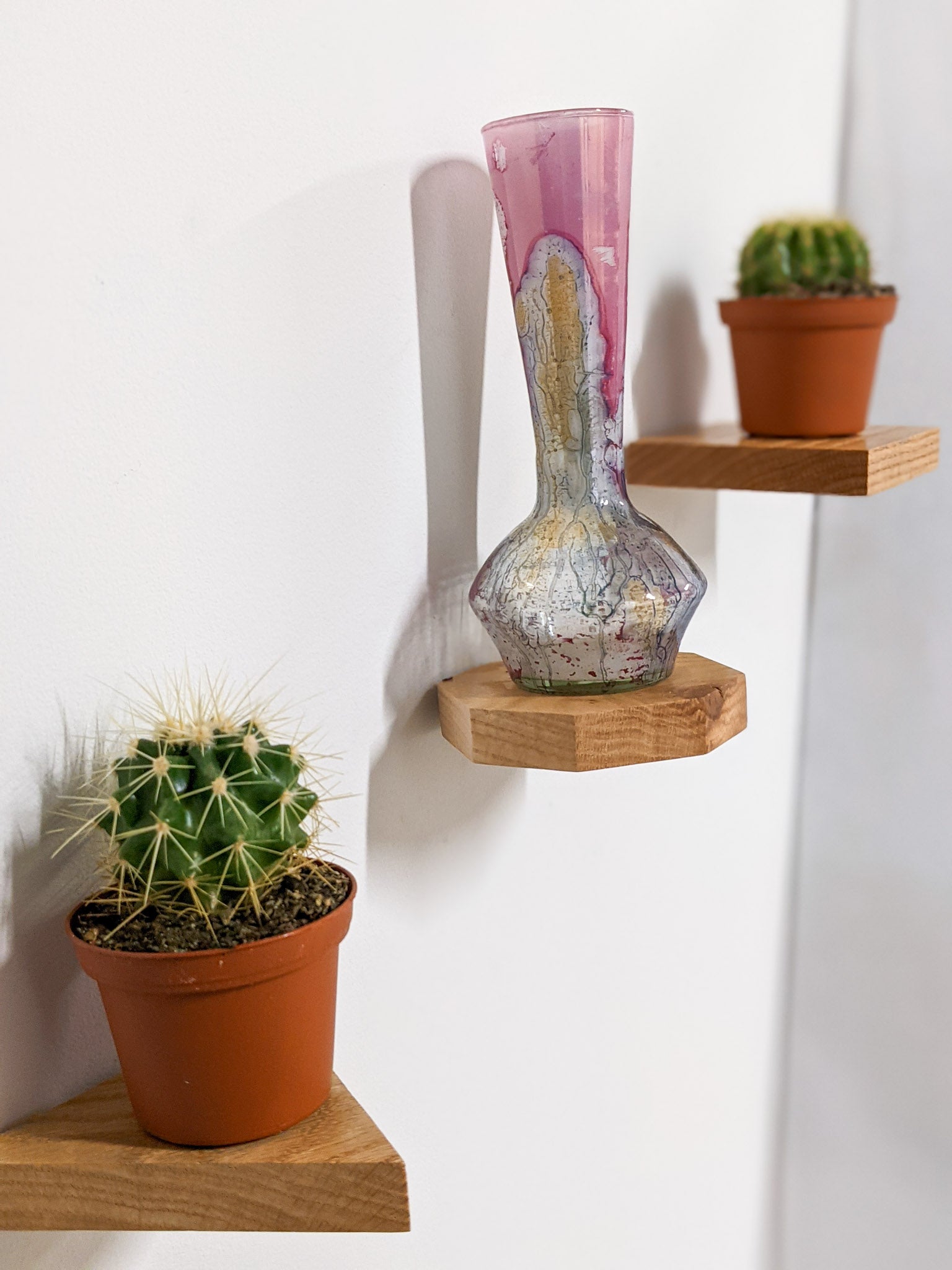 Small Floating Shelf Set - Wall Mounted Shelves for Bathroom, Kitchen & Living Room - Minimalist Home Decor & Storage Solution