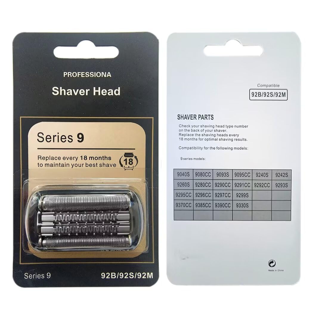 Braun Series 9 Replacement Shaver Head 92B - Electric Razor Replacement Part for Men's Grooming | Perfect for Home, Travel & Daily Shaving Needs