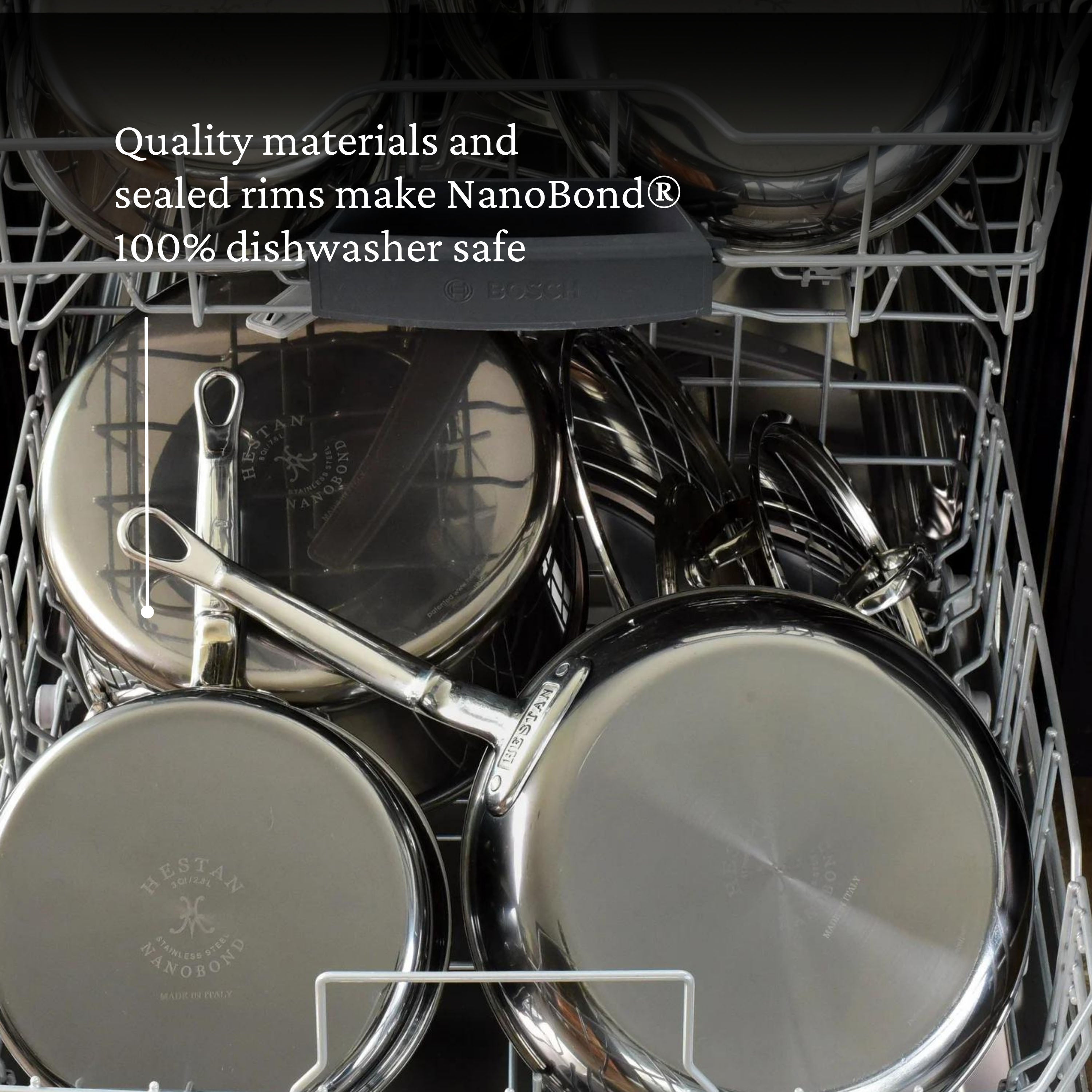 Hestan Nanobond Nonstick Open Skillet - 12 Inch Premium Cookware for Induction, Gas & Electric Stoves - Perfect for Searing, Frying & Sauteing in Professional & Home Kitchens